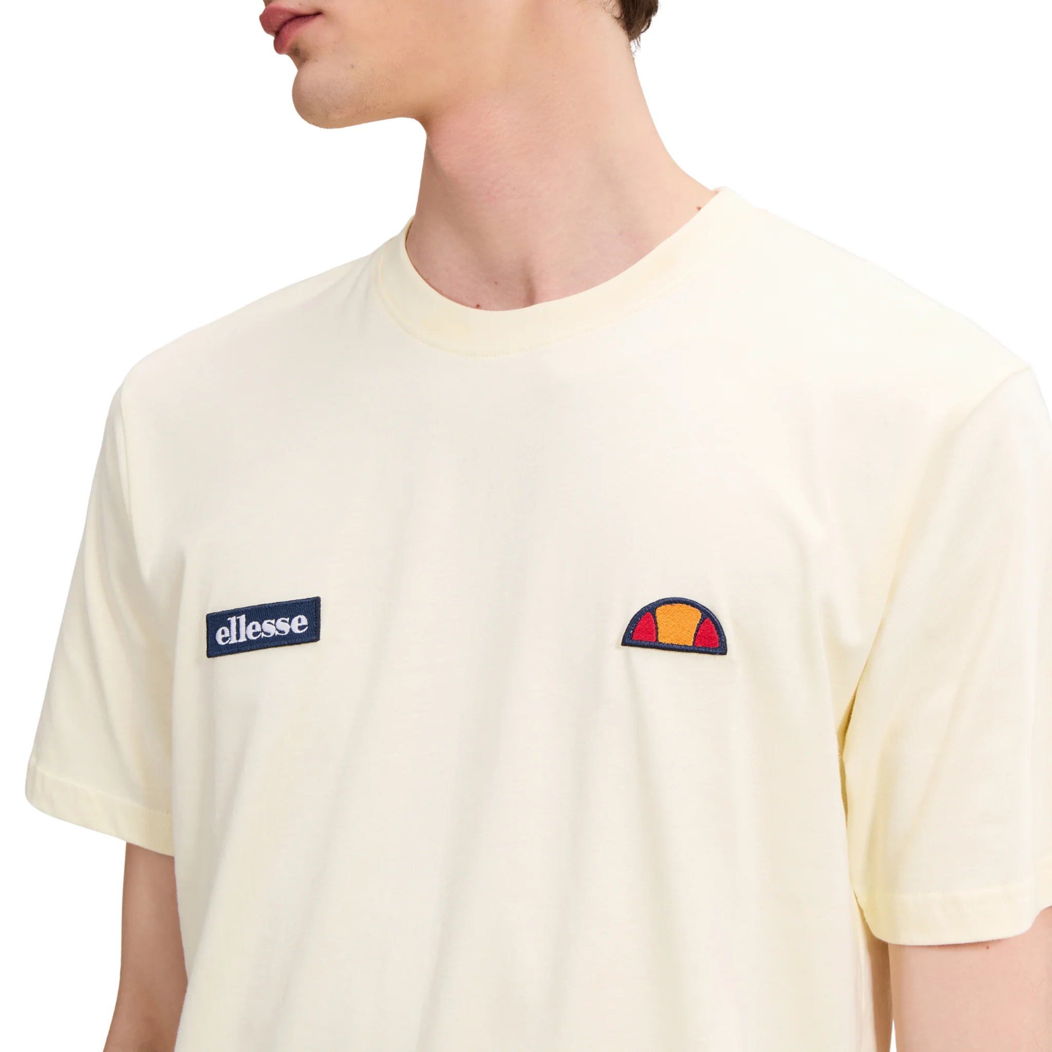 Mens Ellesse Light Yellow Floran S/s T Shirt - Image 2
