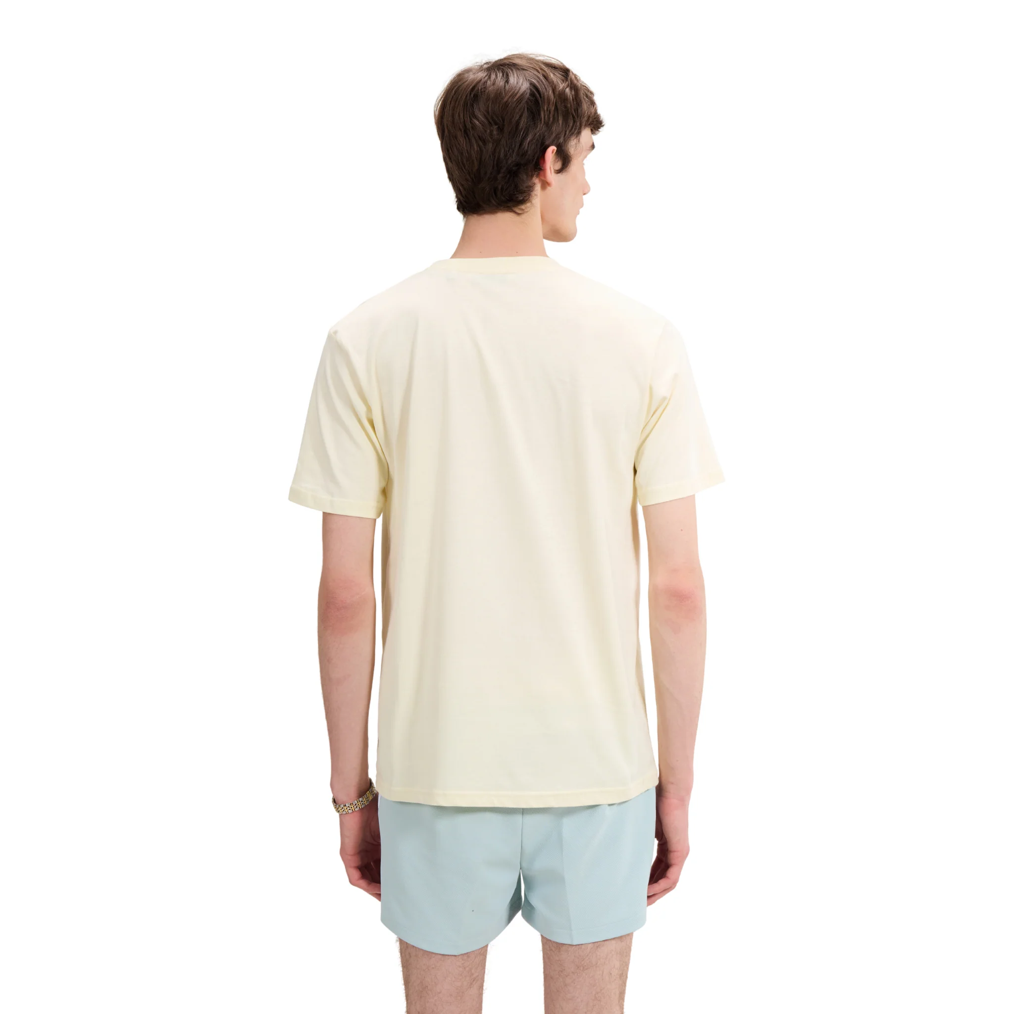 Mens Ellesse Light Yellow Floran S/s T Shirt - Image 4
