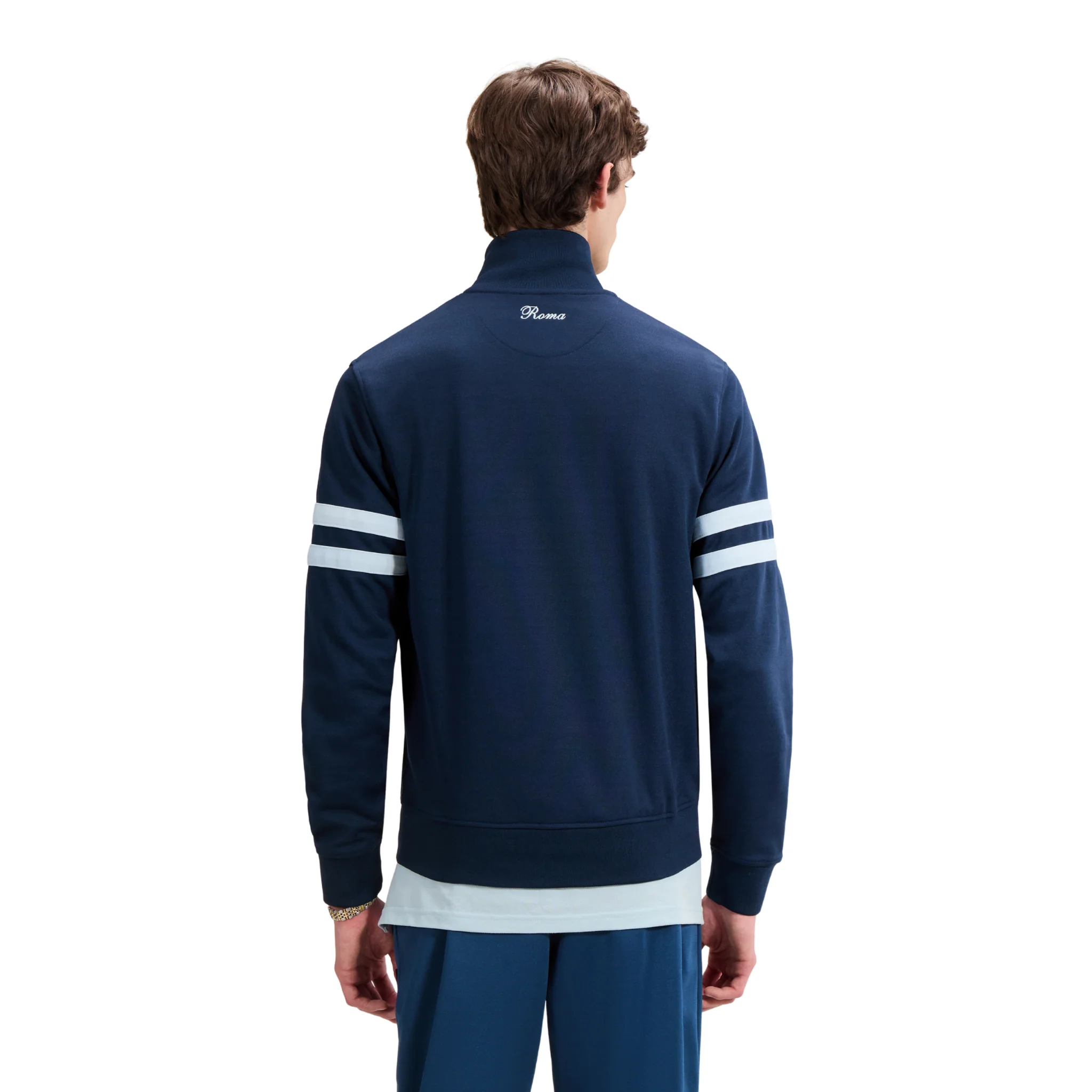 Mens Ellesse Navy/Light Blue Roma Track Jacket - Image 4