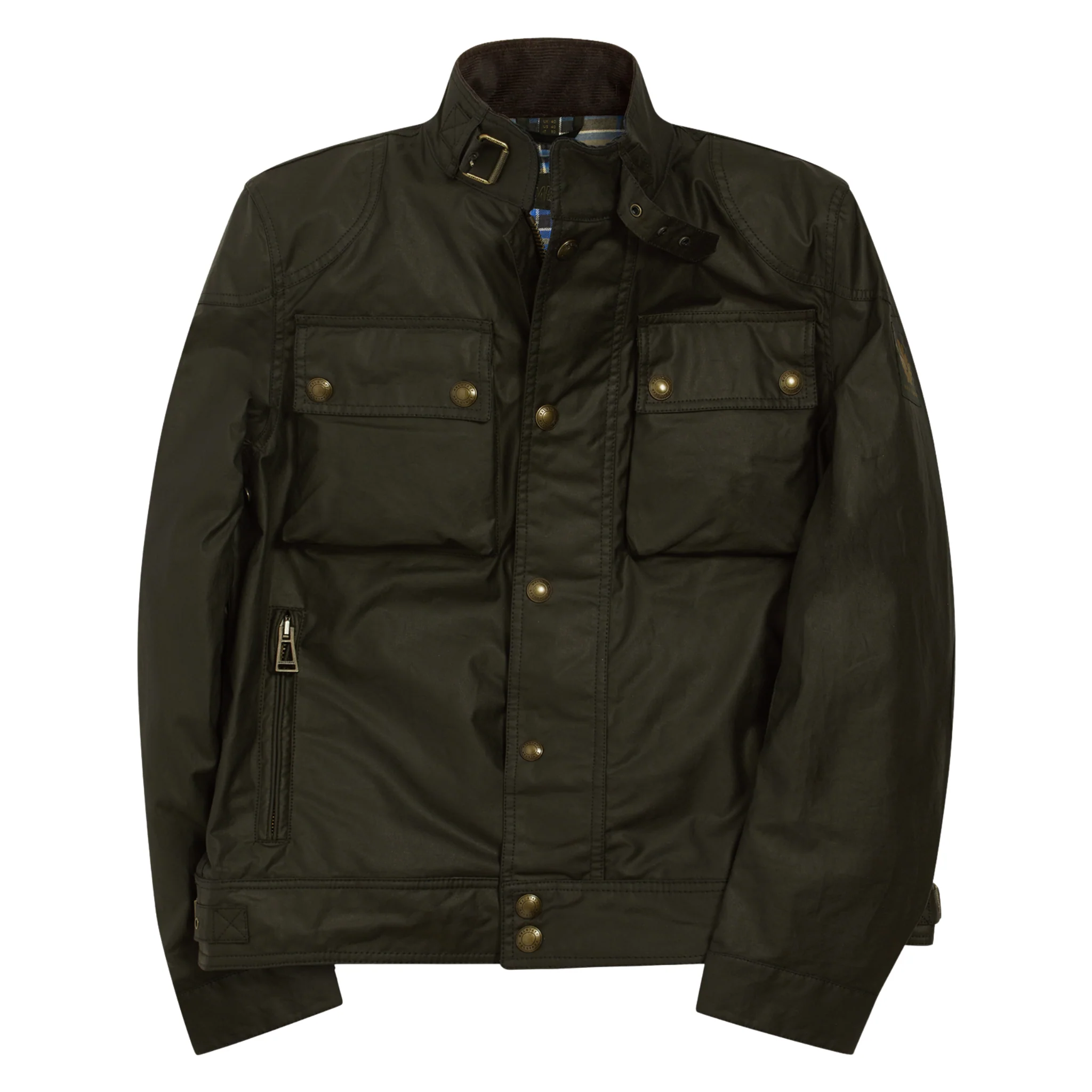 Mens Belstaff Faded Olive Racemaster 6oz Waxed Jacket - Image 3