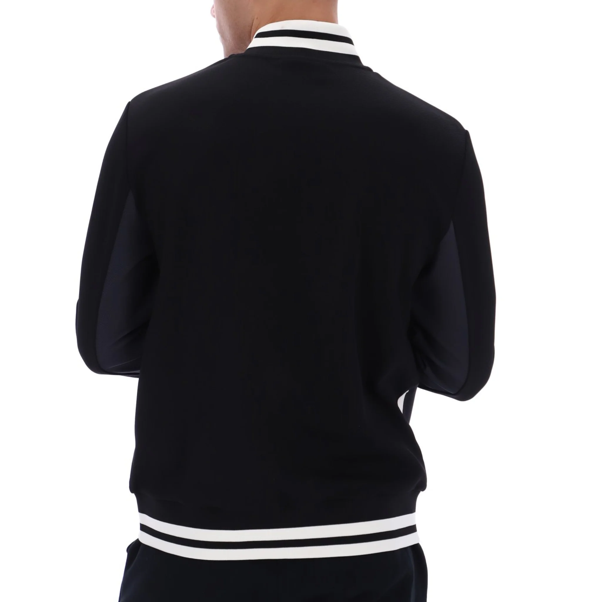 Mens Fila Black/Charcoal/Gardenia Tiebreaker Track Jacket - Image 2