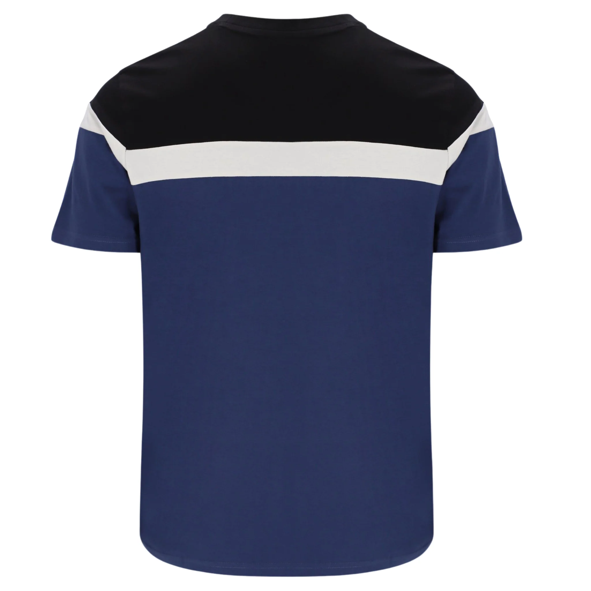 Mens Fila Navy/Black/Gardenia Aiden Cut & Sew S/s T Shirt - Image 2