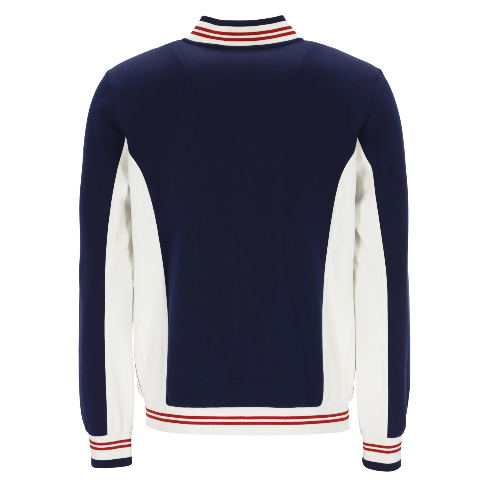 Mens Fila Navy/Gardenia/Red Settanta Baseball Track Jacket - Image 2