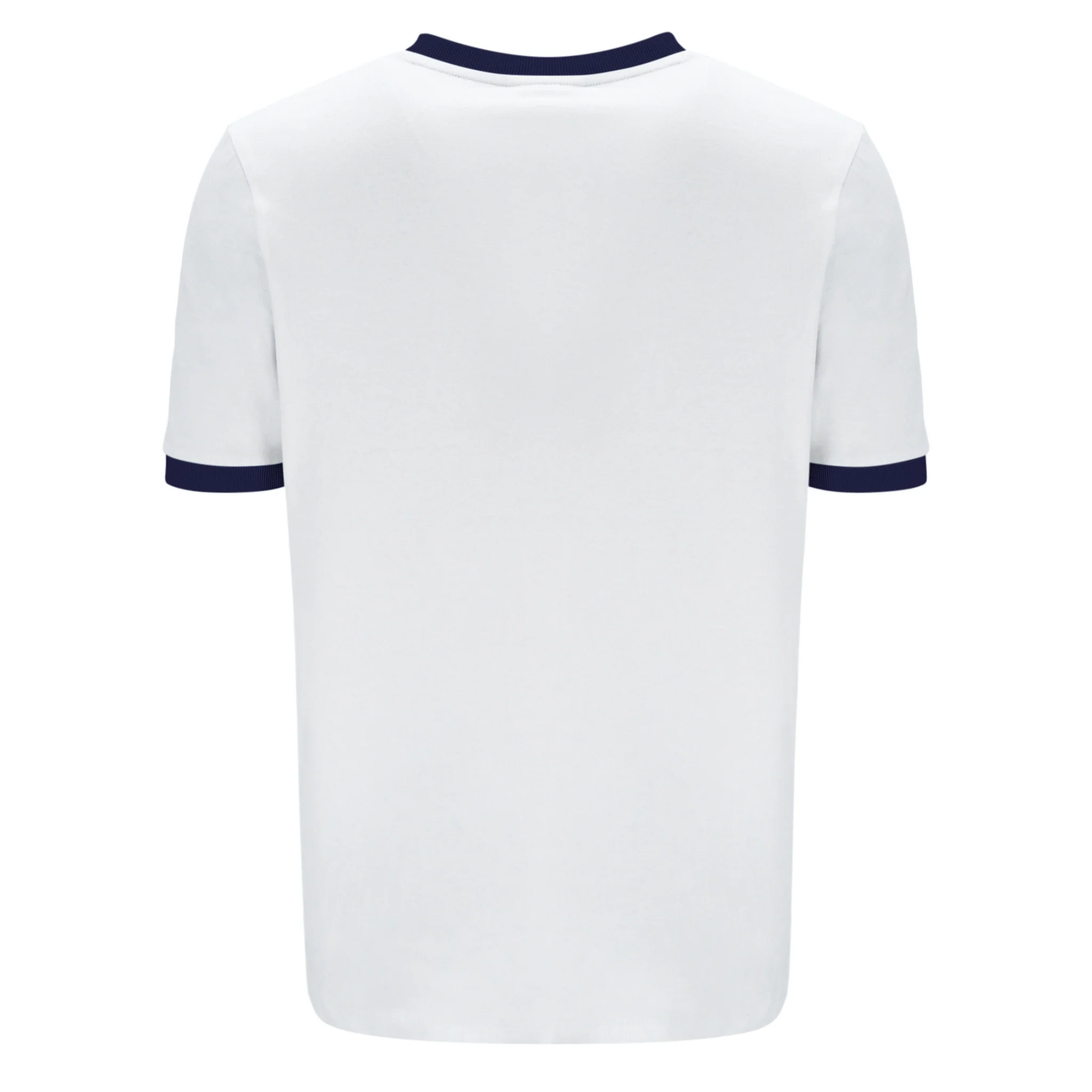 Mens Fila White/Navy Marconi Essential Ringer S/s T Shirt - Image 3
