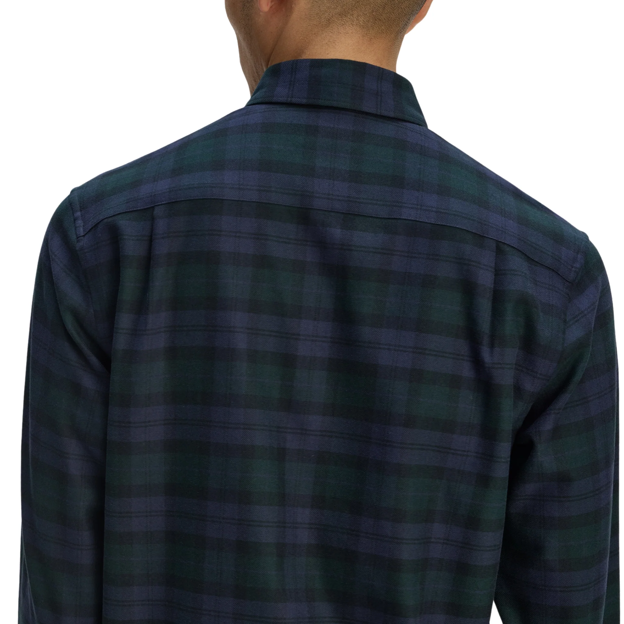 Mens Fred Perry Blackwatch Tartan Brushed Twill L/s Shirt - Image 3