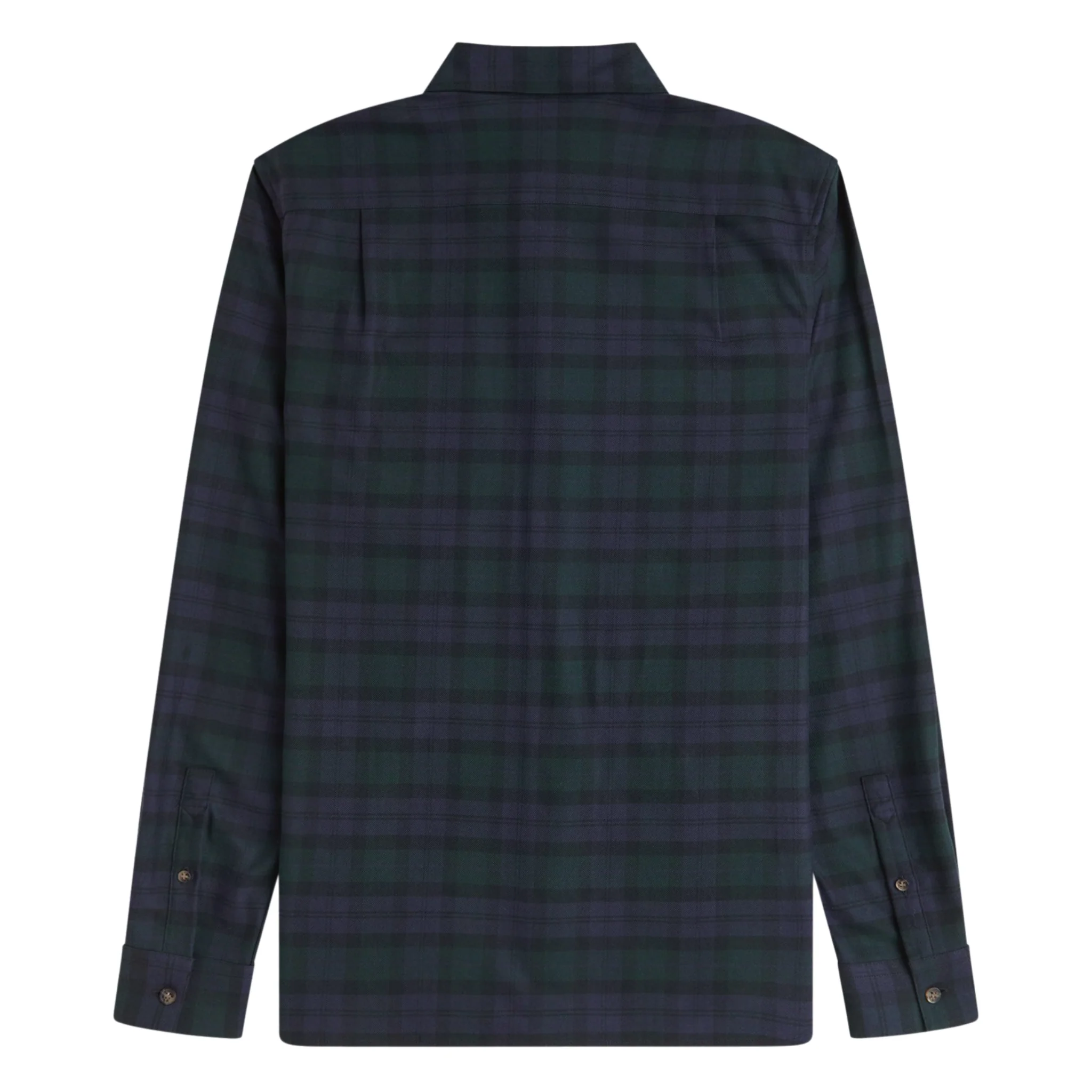 Mens Fred Perry Blackwatch Tartan Brushed Twill L/s Shirt - Image 5