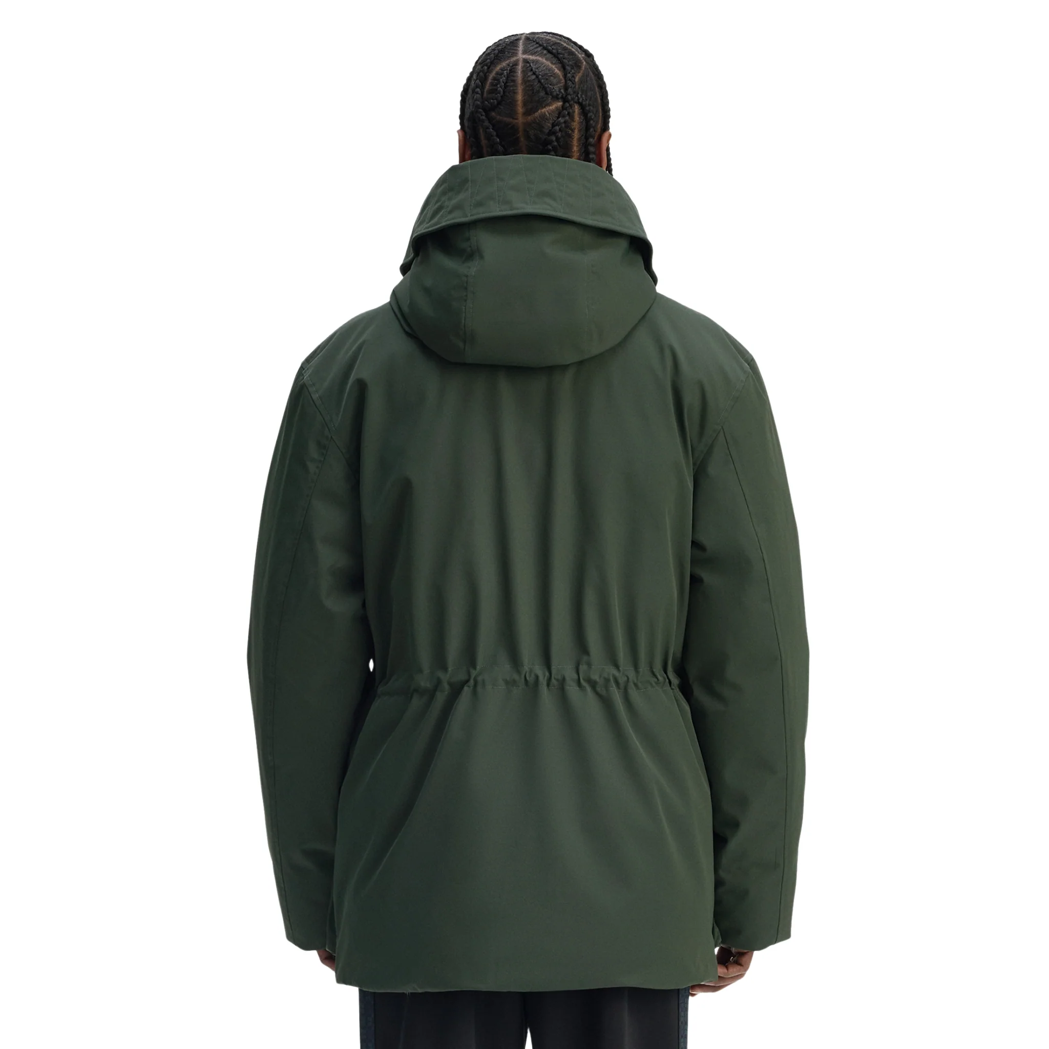 Mens Fred Perry Court Green Patch Pocket Puffer Jacket - Image 7