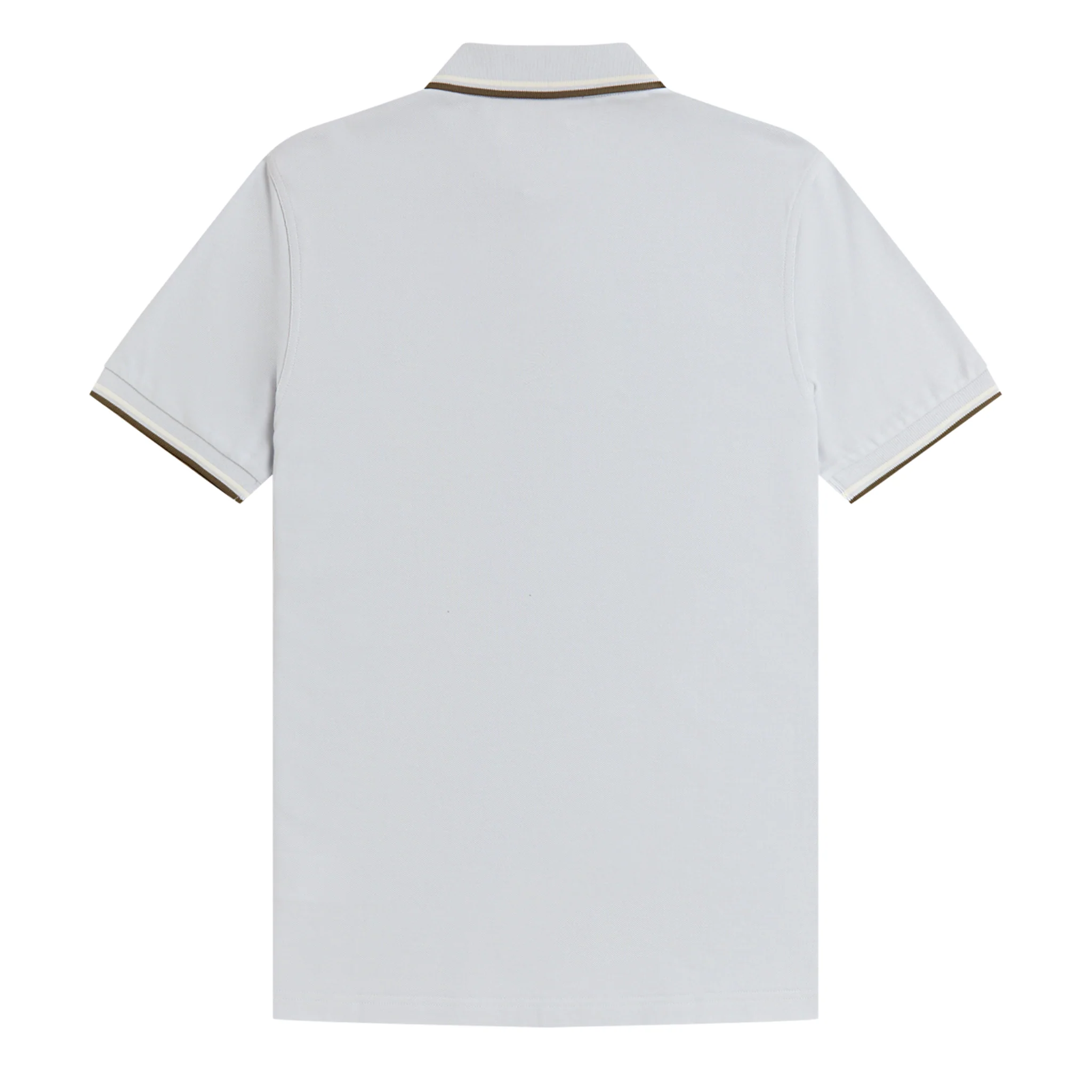 Mens Fred Perry Dusky Blue/Ecru/Laurel Twin Tipped S/s Polo - Image 2