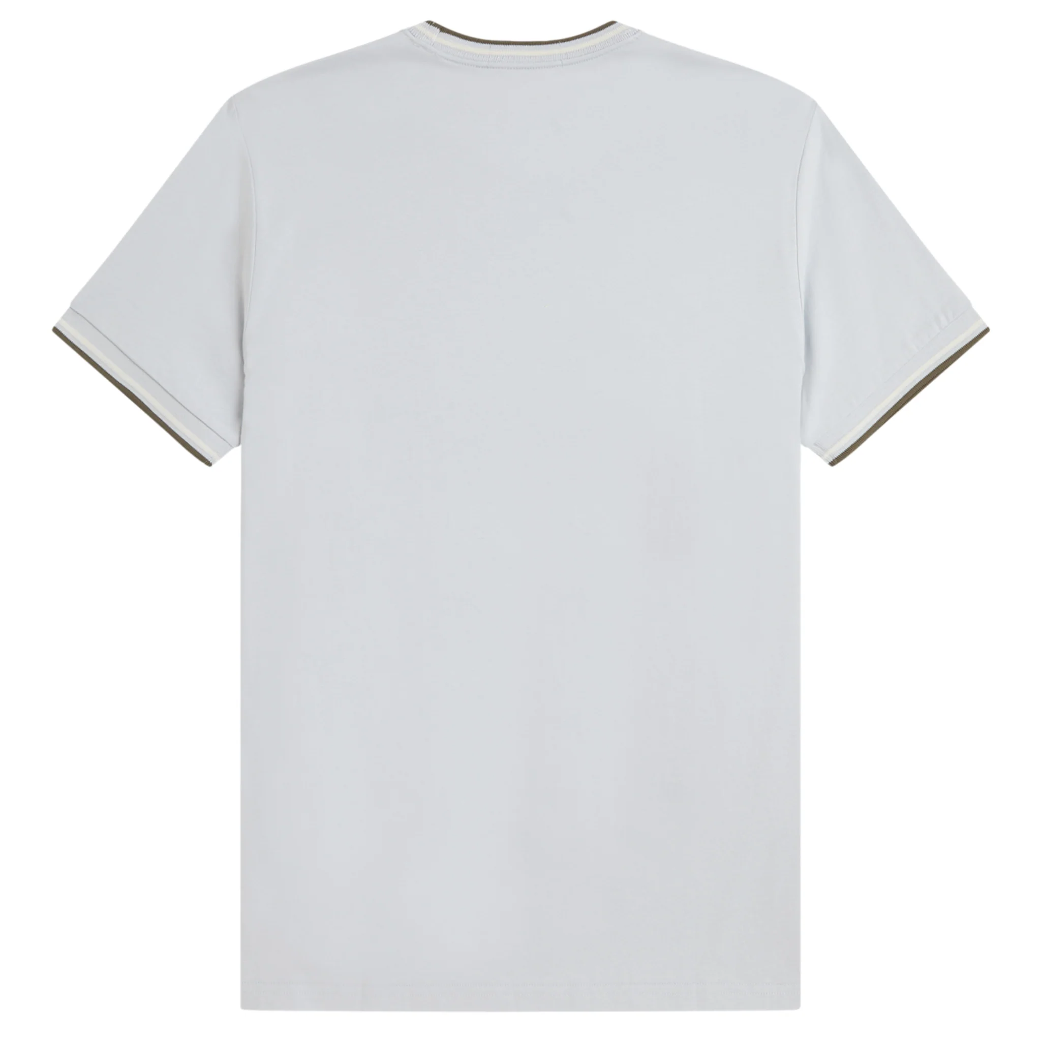 Mens Fred Perry Dusky Blue/Ecru/Laurel Twin Tipped S/s T Shirt - Image 2