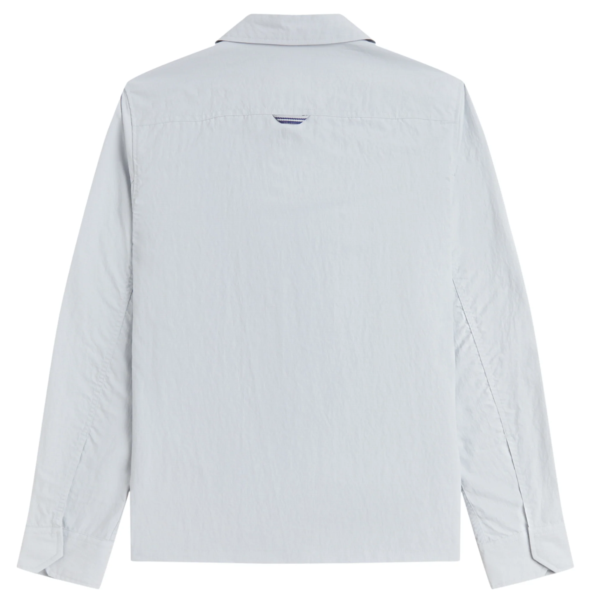 Mens Fred Perry Dusky Blue Ripstop Pocket Overshirt - Image 2