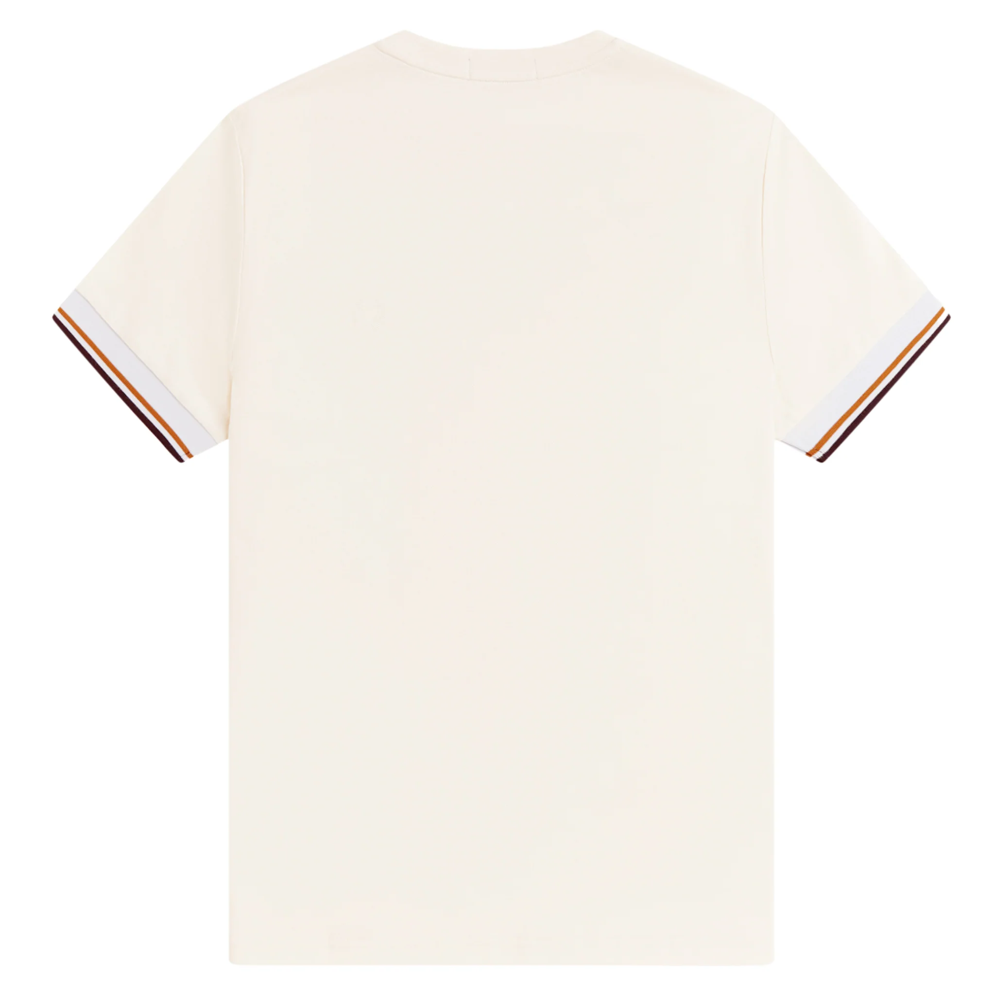 Mens Fred Perry Ecru Twin Tipped Cuff S/s T Shirt - Image 2