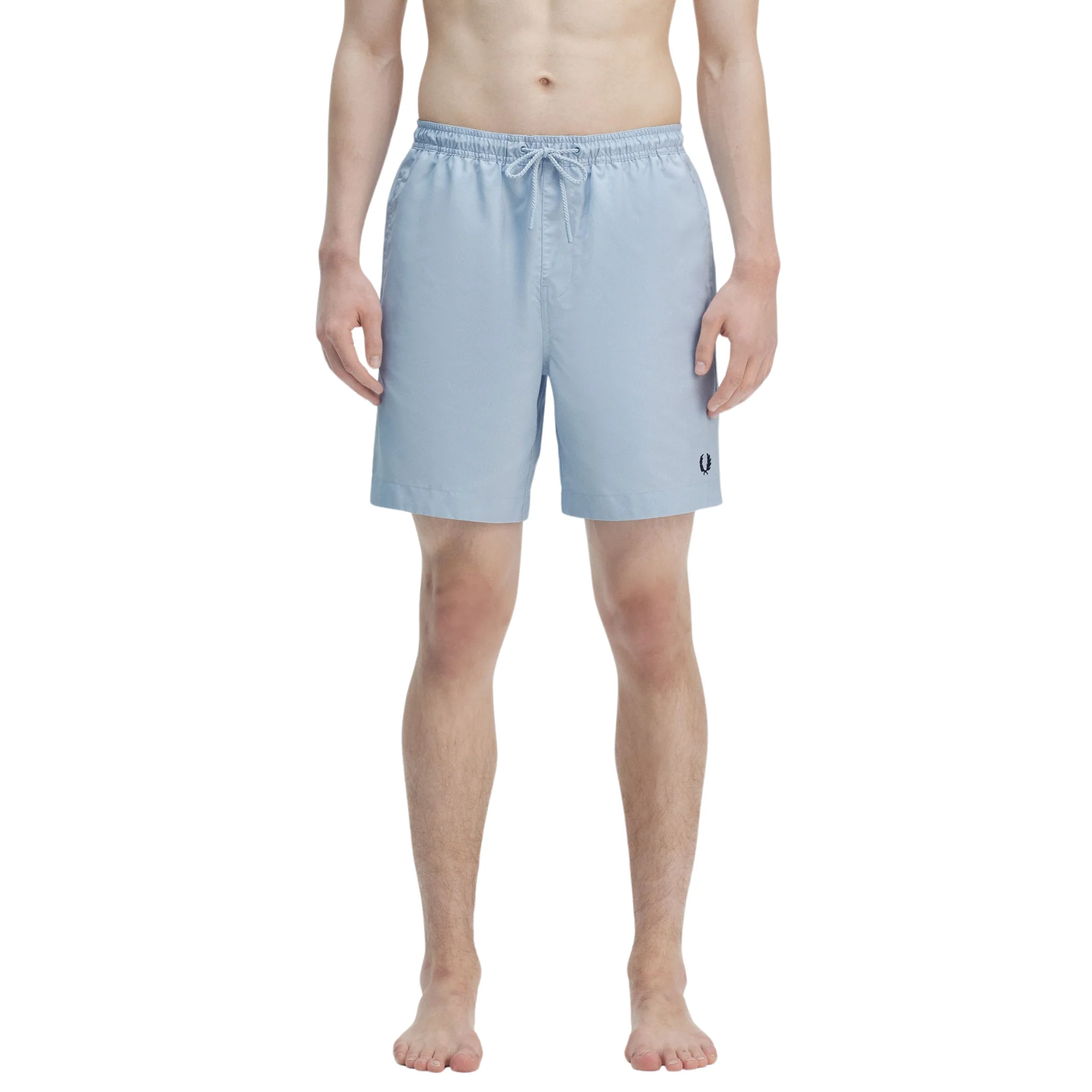 Mens Fred Perry Light Smoke Blue Classic Swim Shorts - Image 2