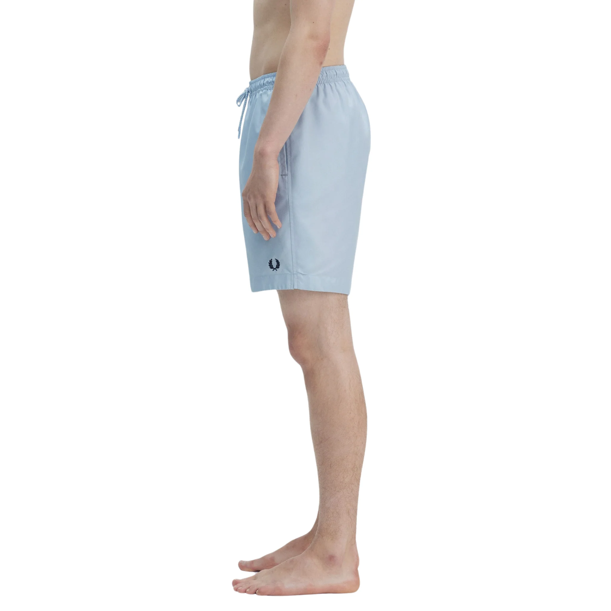Mens Fred Perry Light Smoke Blue Classic Swim Shorts - Image 4