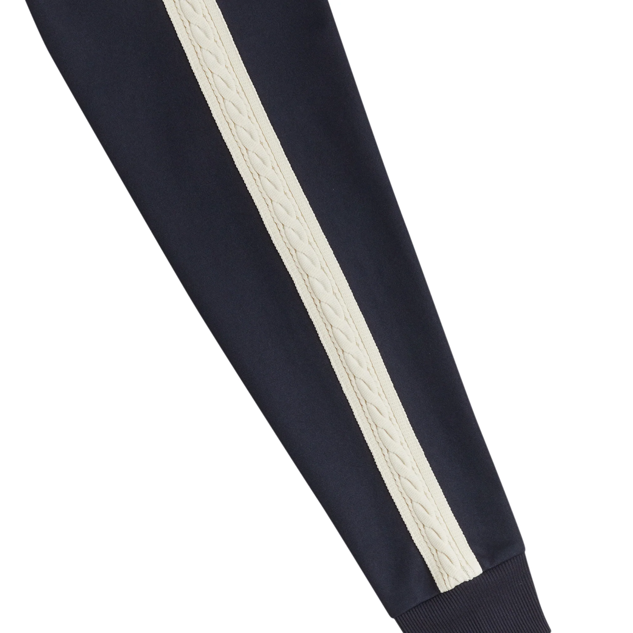 Mens Fred Perry Navy Cable Taped Track Jacket - Image 8