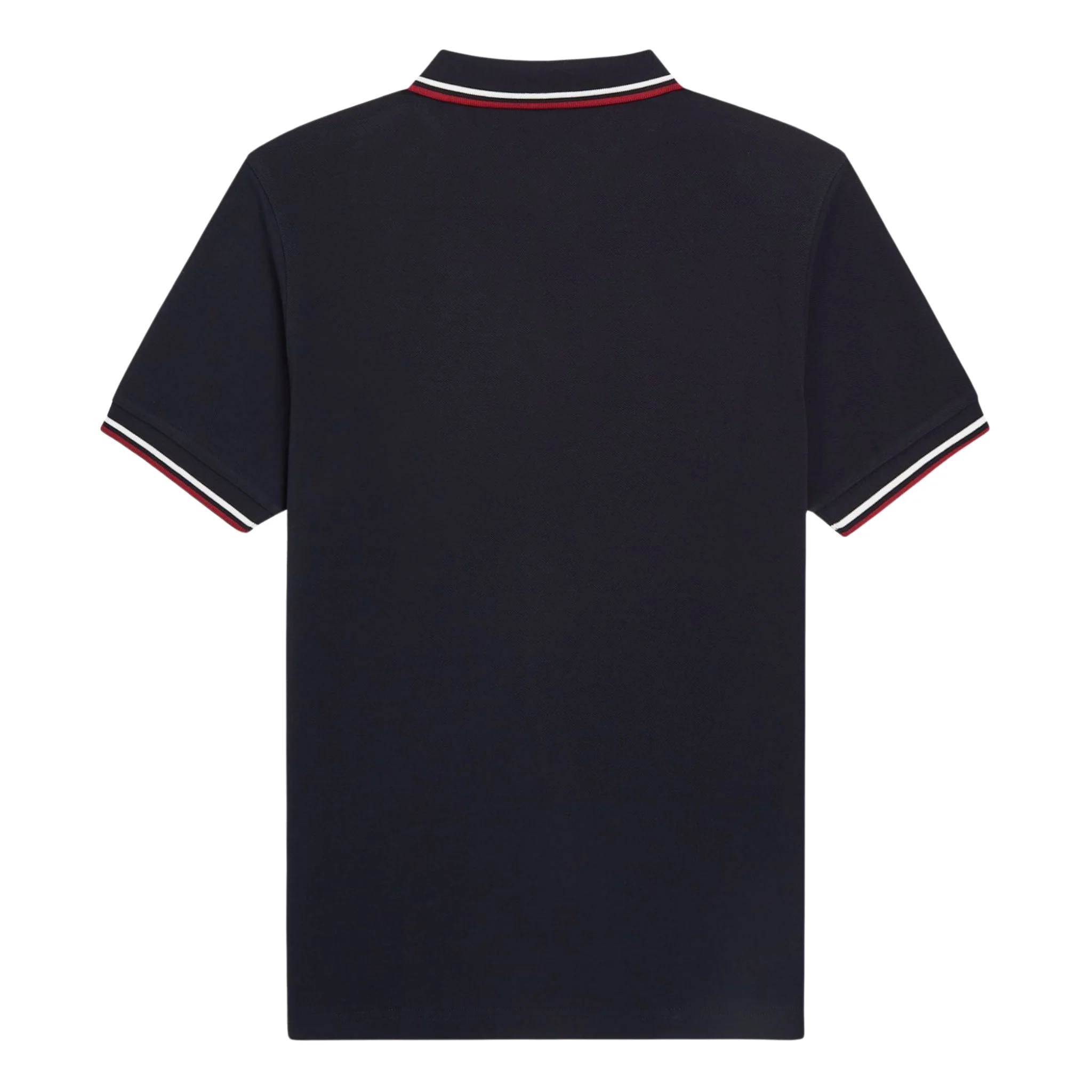 Mens Fred Perry Navy/Snow White/Burnt Red Twin Tipped S/s Polo Shirt - Image 4