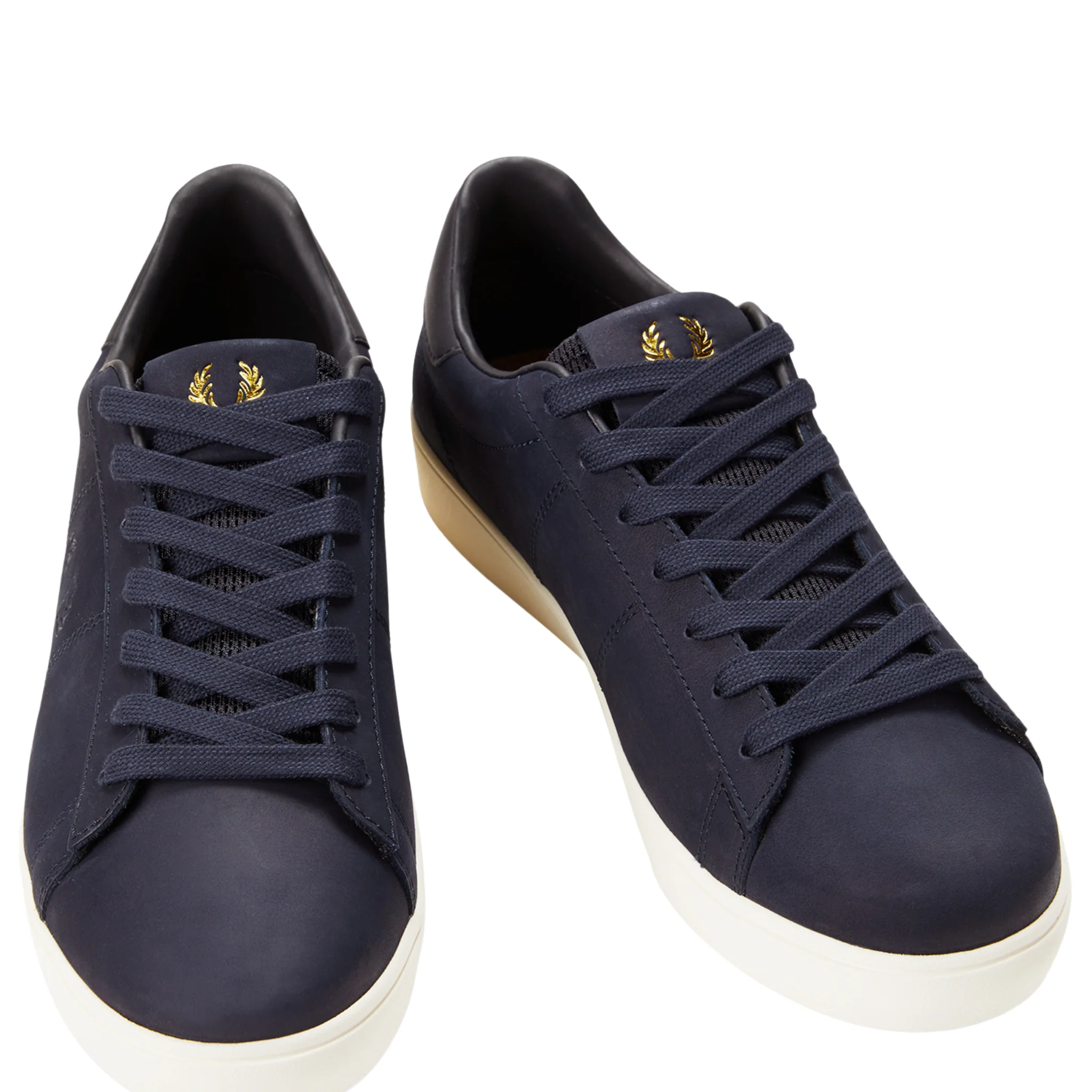 Mens Fred Perry Navy Spencer Nubuck Trainers - Image 5