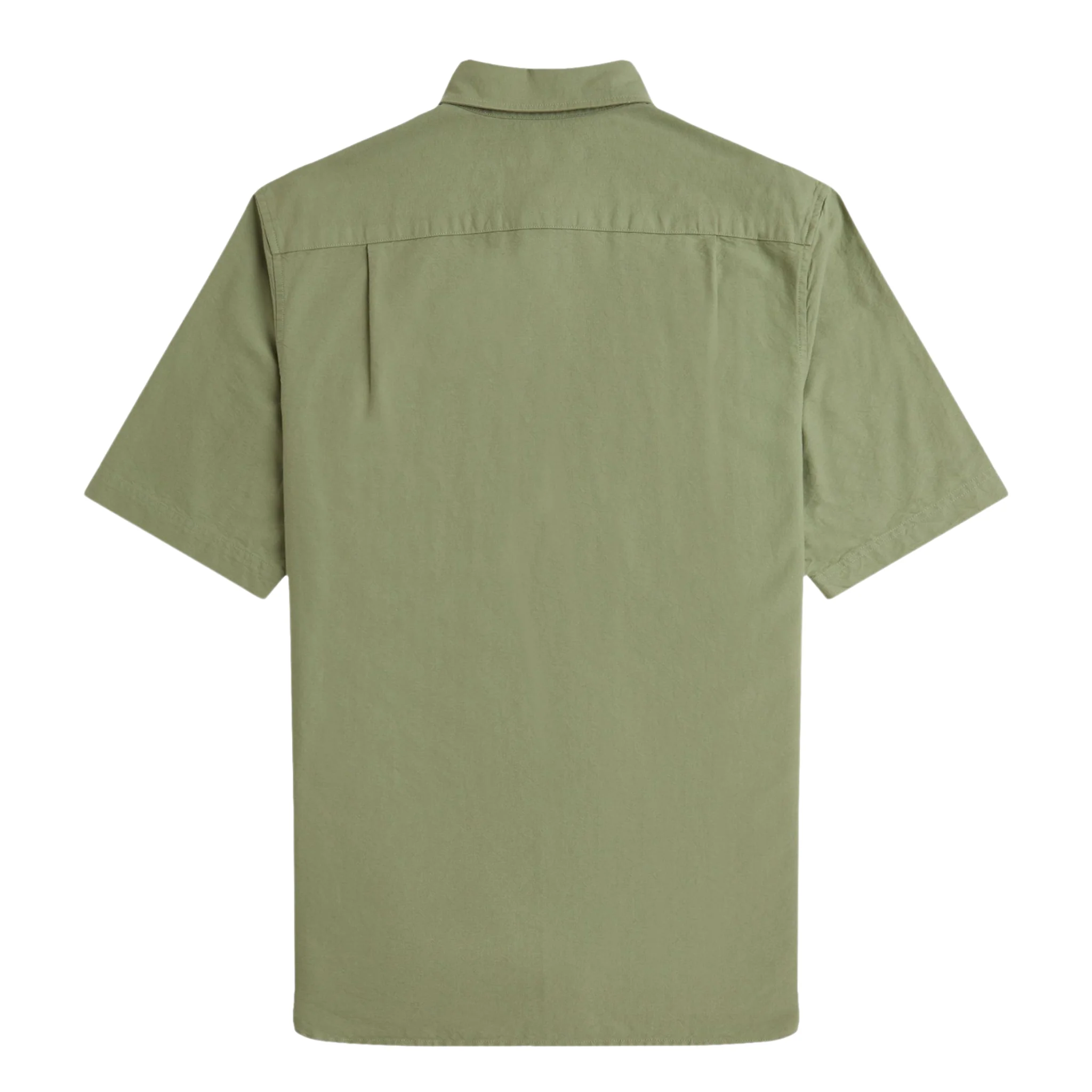 Mens Fred Perry Olive Mint Oxford S/s Shirt - Image 3