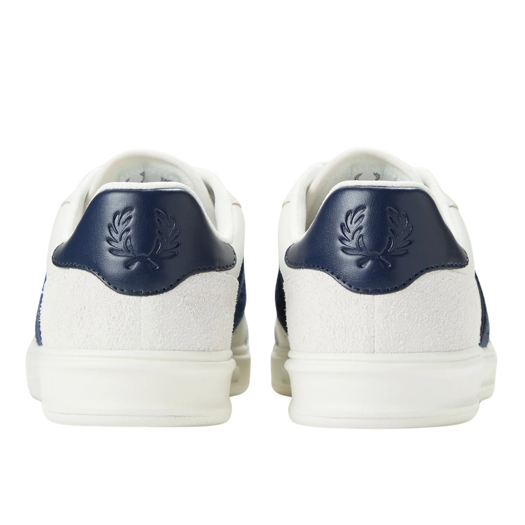 Mens Fred Perry Porcelain B4 Textured Leather Trainers - Image 3