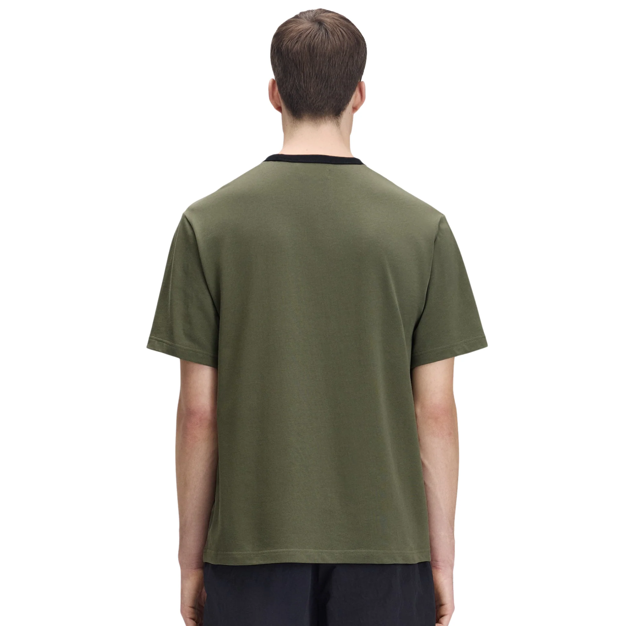 Mens Fred Perry x Meyba Laurel Wreath Green Ringer S/s T Shirt - Image 4