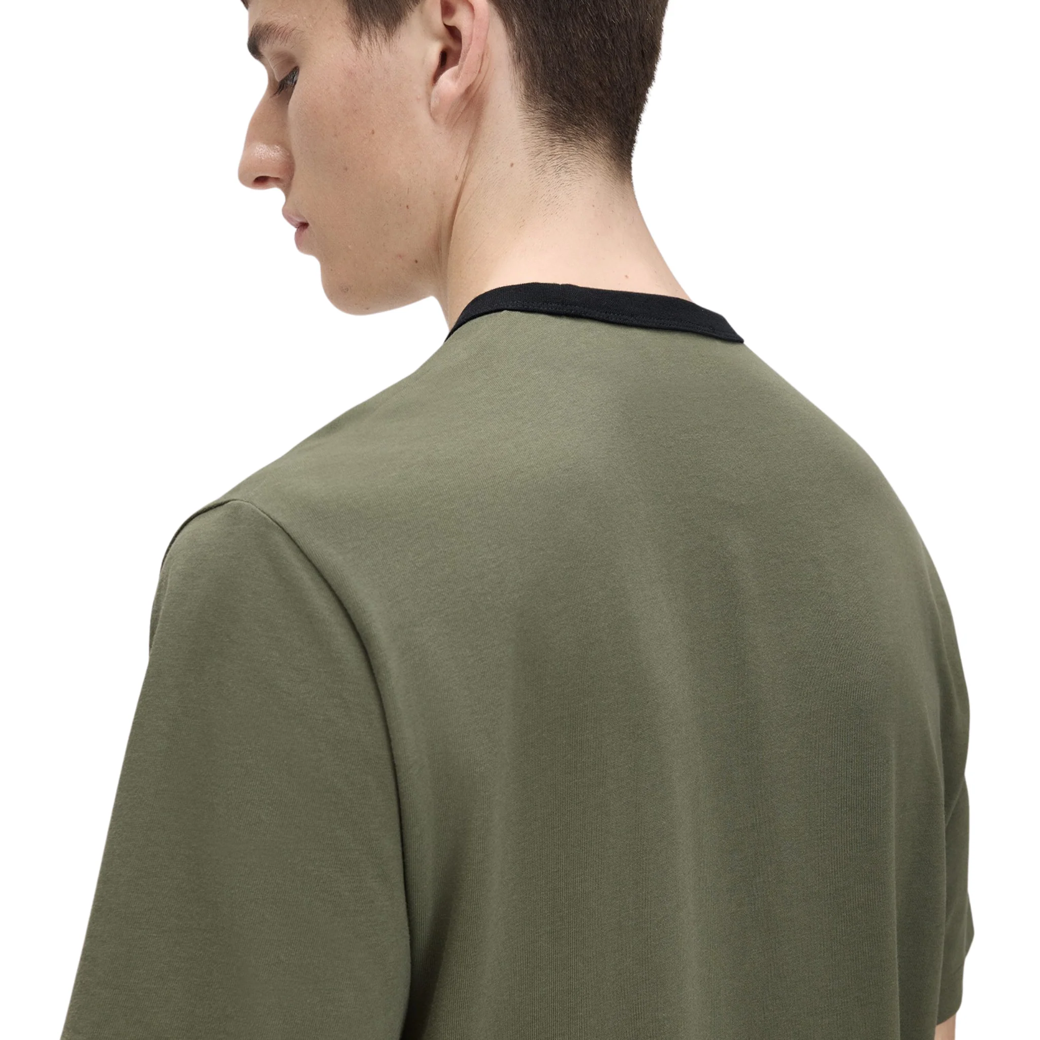 Mens Fred Perry x Meyba Laurel Wreath Green Ringer S/s T Shirt - Image 6