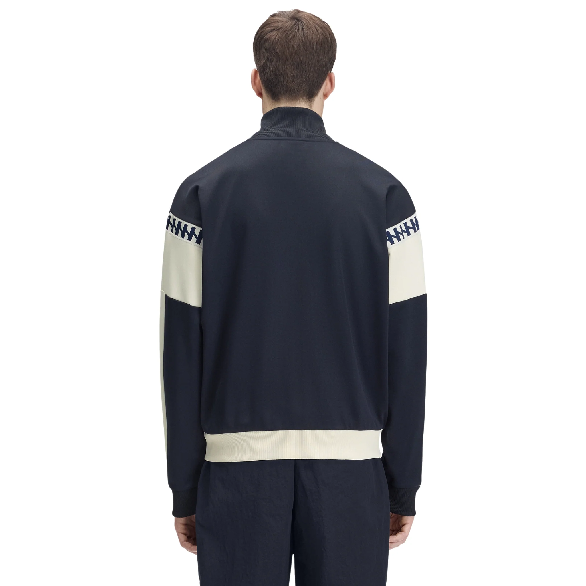 Mens Fred Perry x Meyba Navy Cut & Sew Track Jacket - Image 4