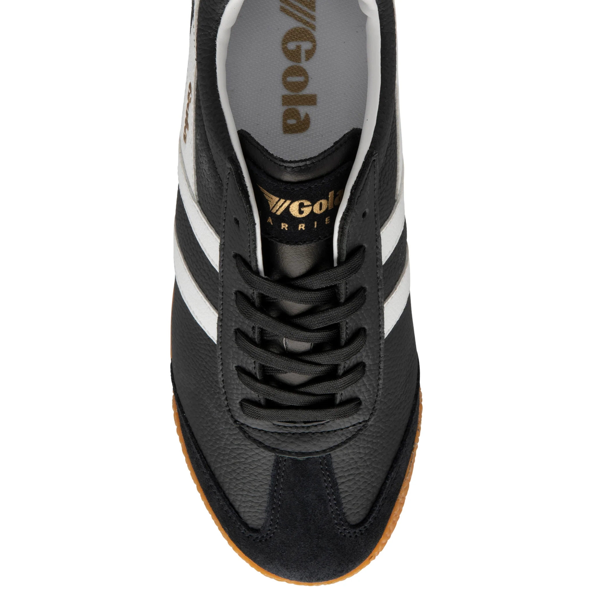 Mens Gola Black/White/White Harrier Leather Trainers - Image 5
