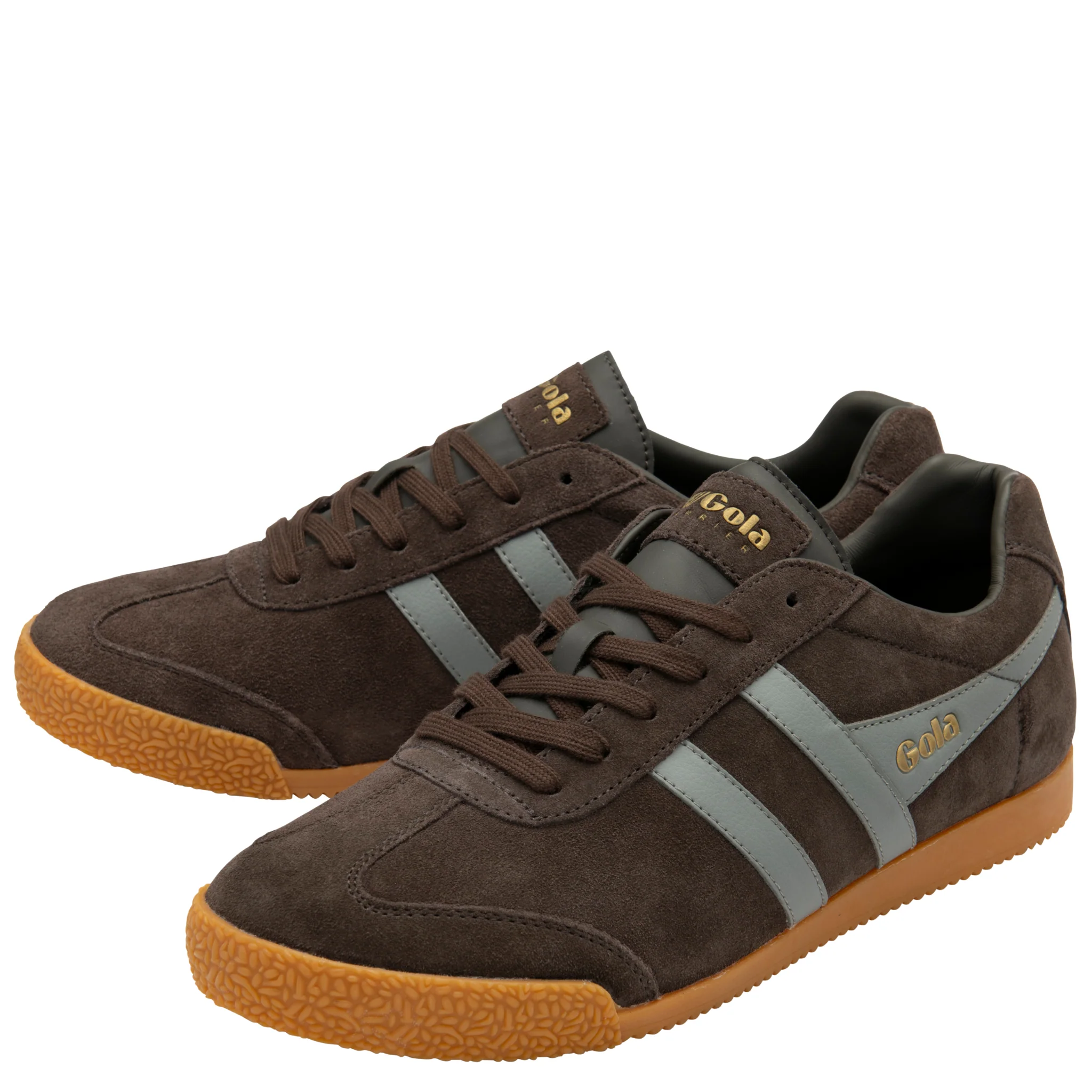 Mens Gola Mocha/Cement Harrier Trainers - Image 4