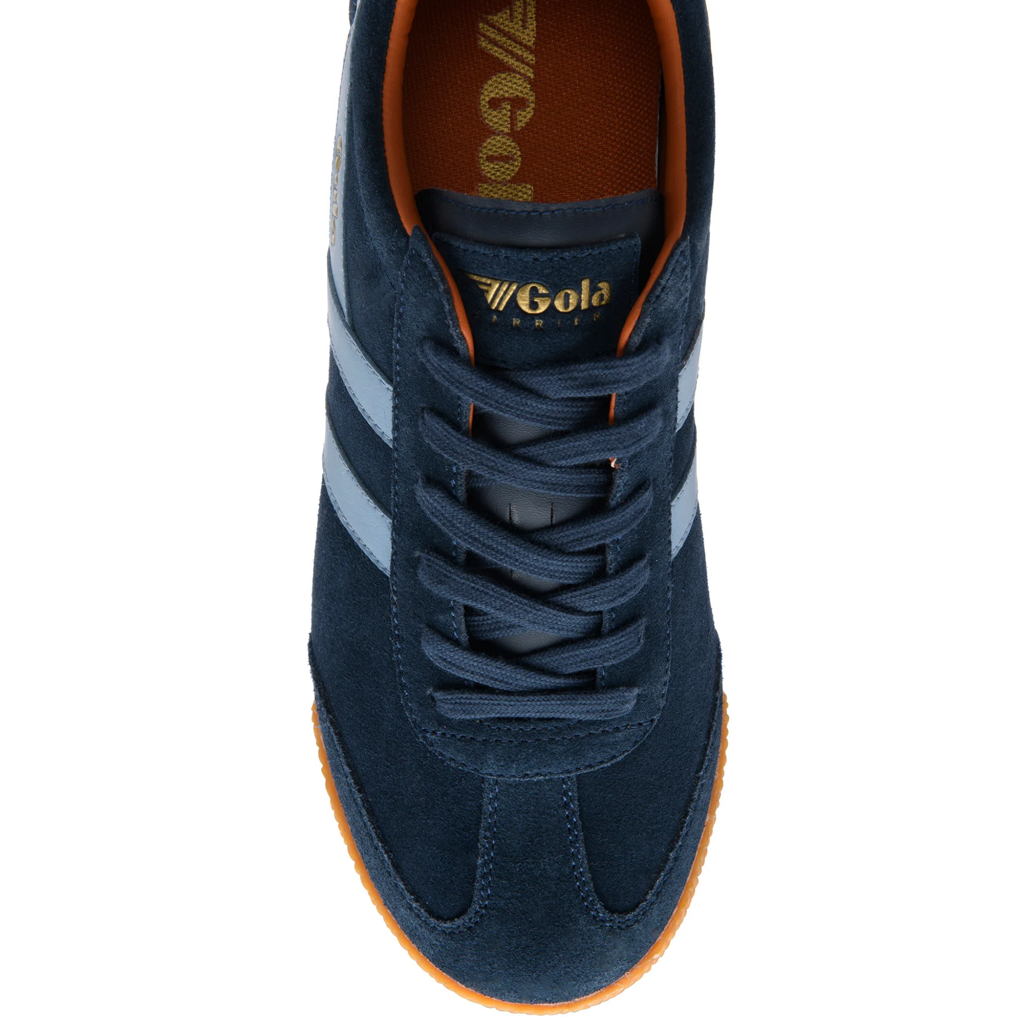 Mens Gola Navy/Iceburg/Moody Orange Harrier Trainers - Image 2