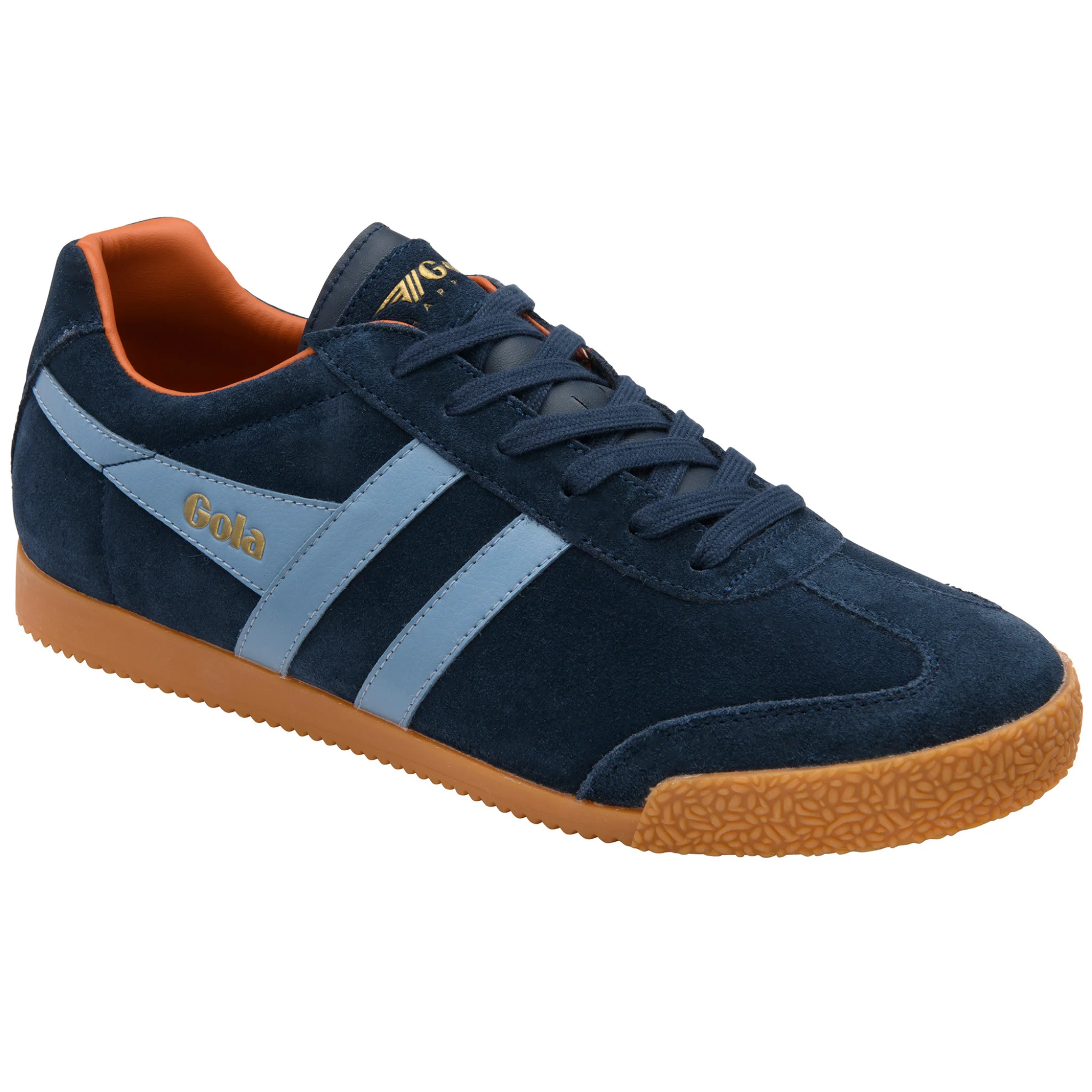 Mens Gola Navy/Iceburg/Moody Orange Harrier Trainers - Image 5