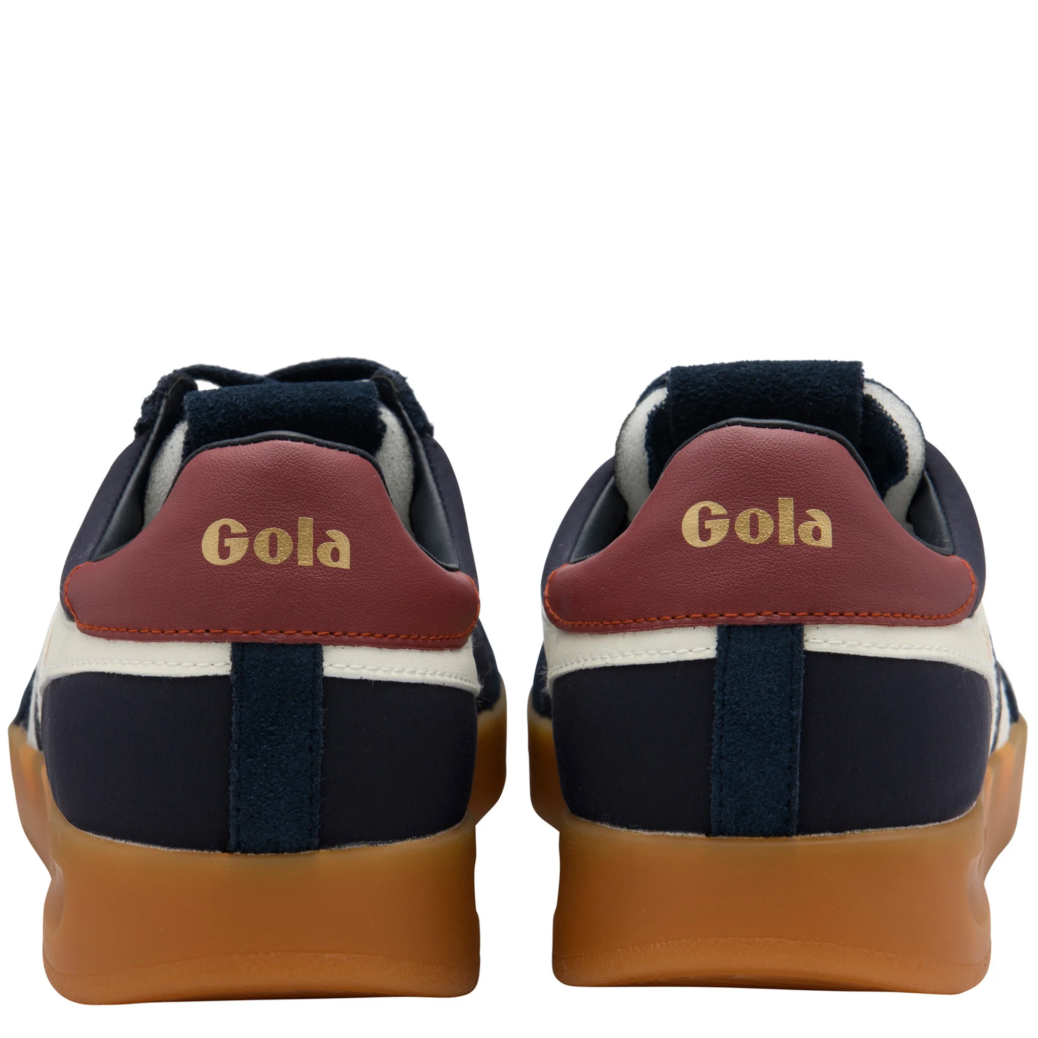 Mens Gola Navy/Off White/Red Ochre/Gum Cyclone Nylon Trainers - Image 2