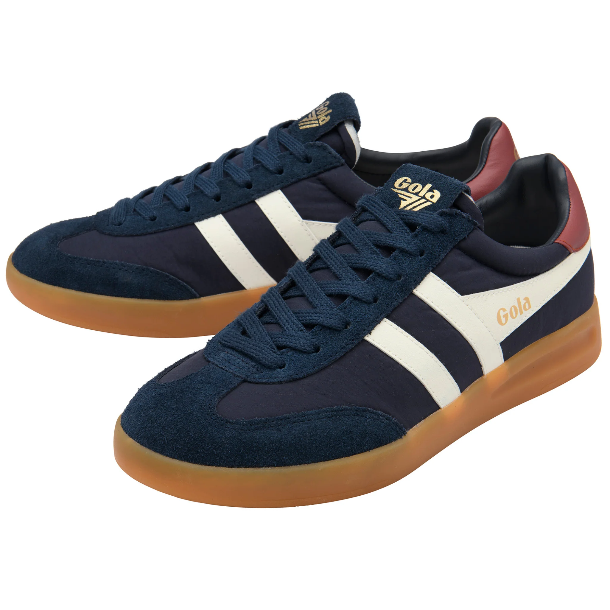 Mens Gola Navy/Off White/Red Ochre/Gum Cyclone Nylon Trainers - Image 3