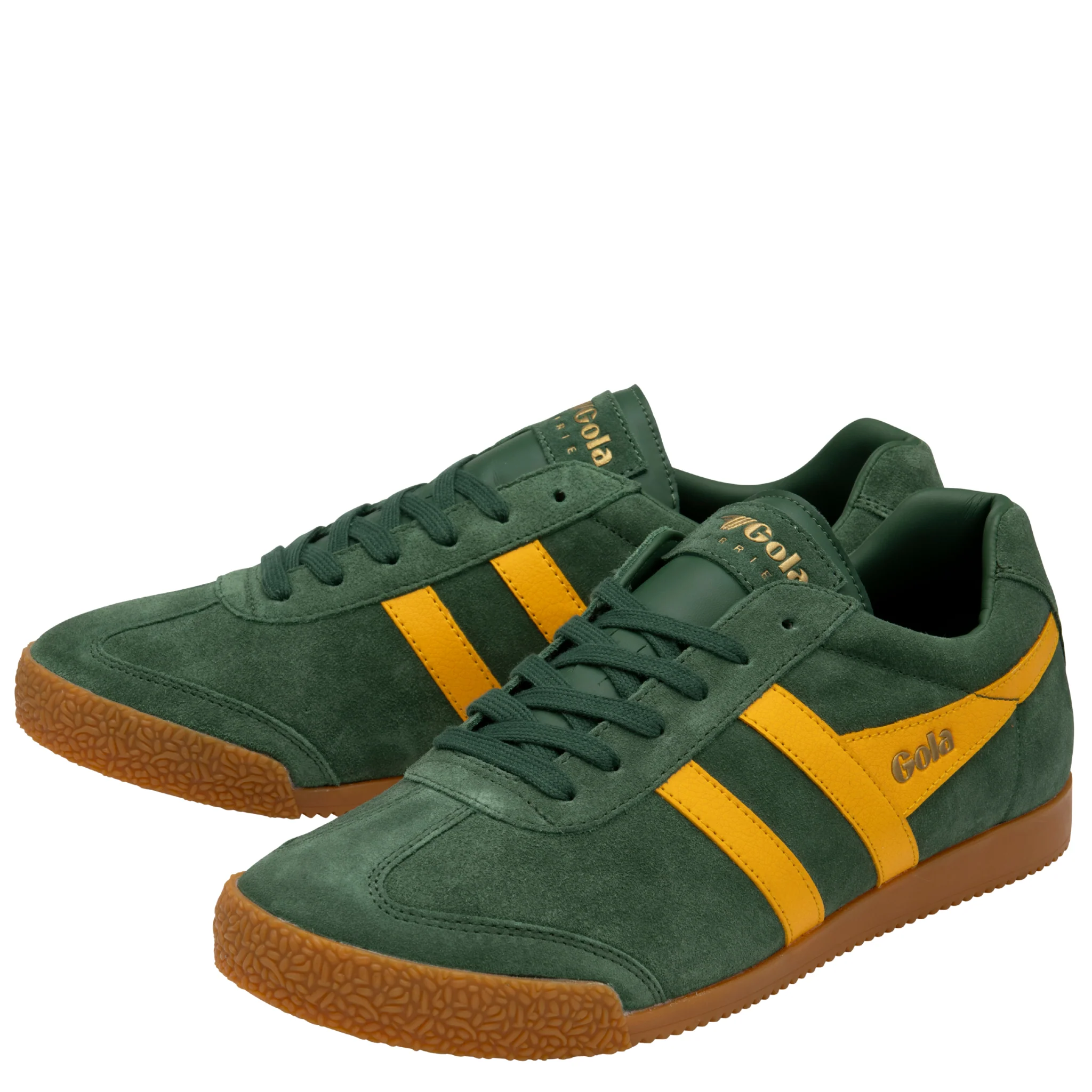 Mens Gola Suede Evergreen/Sun Harrier Trainers - Image 3