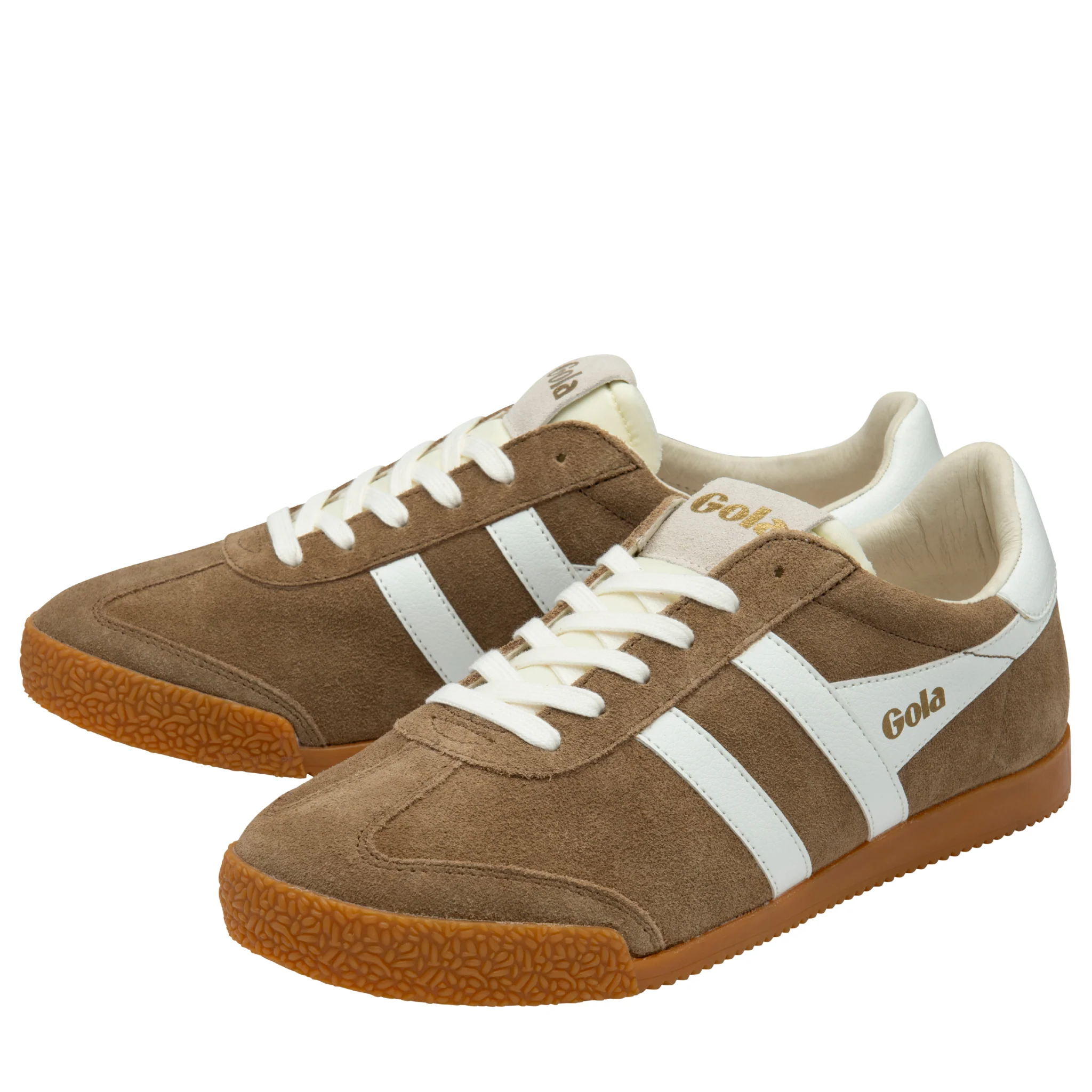 Mens Gola Tobacco/White Elan Trainers - Image 5
