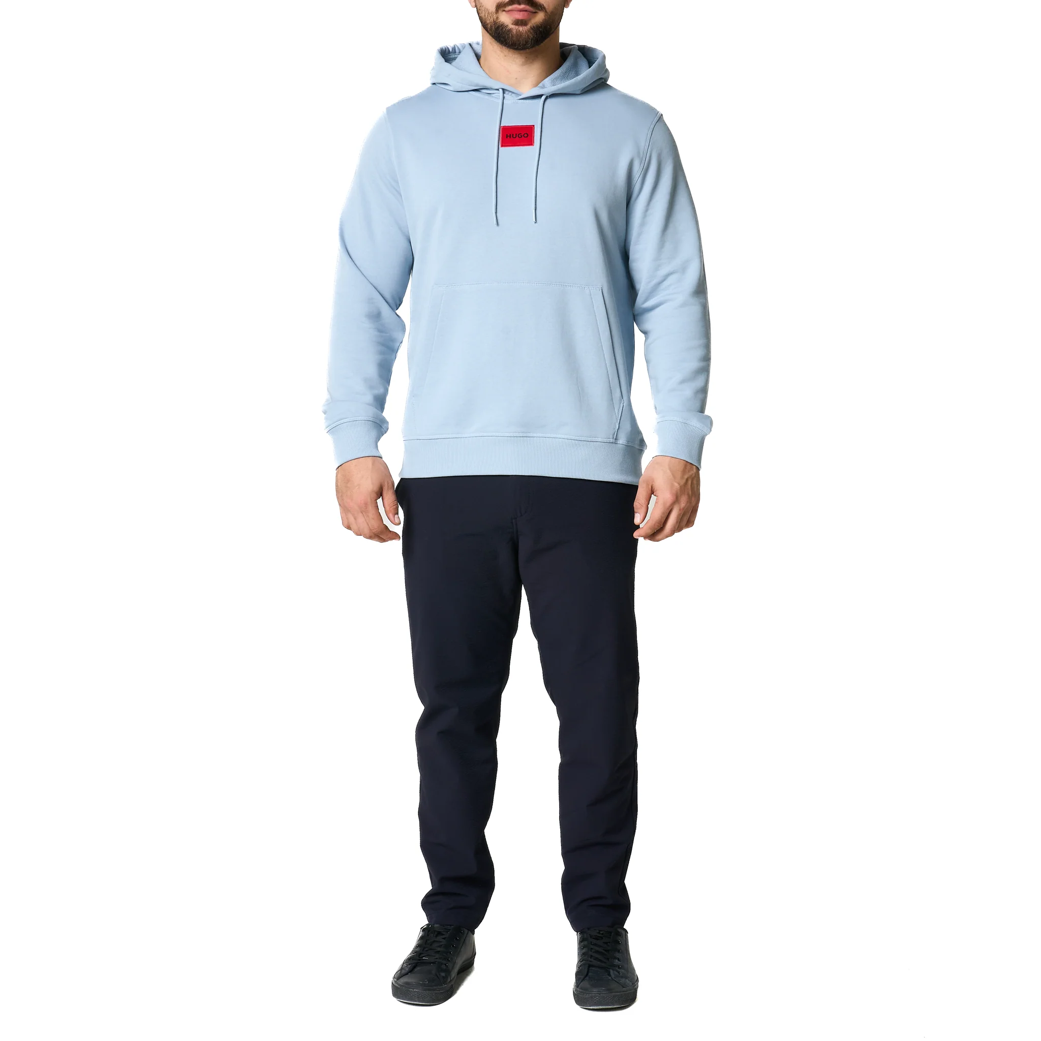 Mens HUGO Blue Daratschi214 Hoodie - Image 2