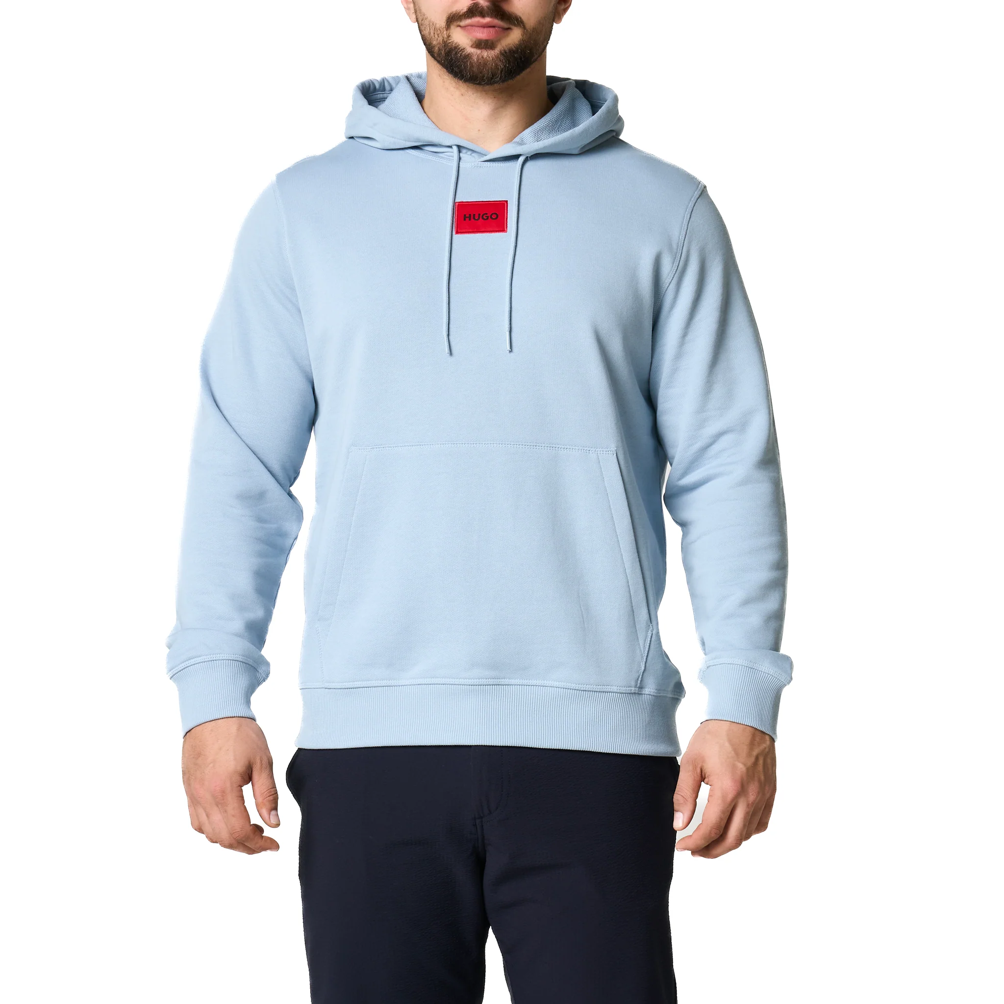 Mens HUGO Blue Daratschi214 Hoodie - Image 4