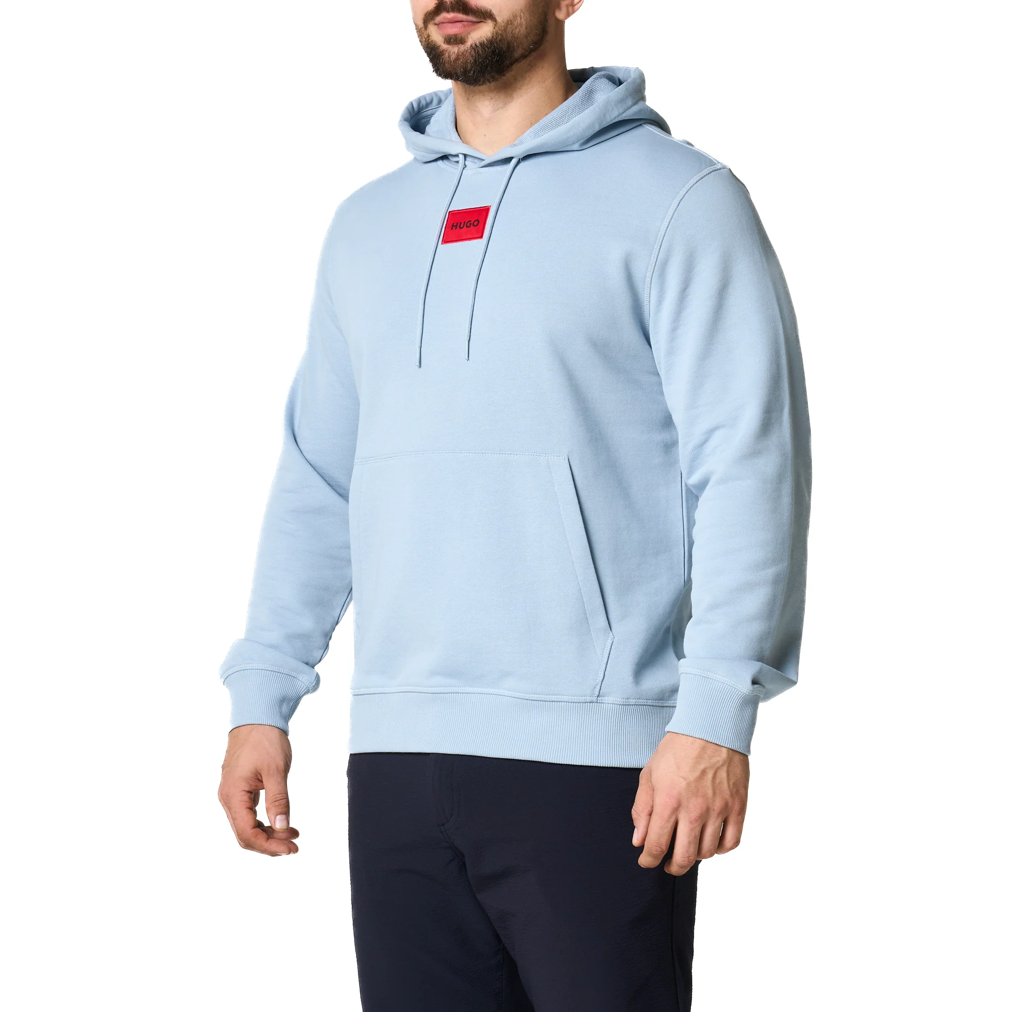 Mens HUGO Blue Daratschi214 Hoodie - Image 5