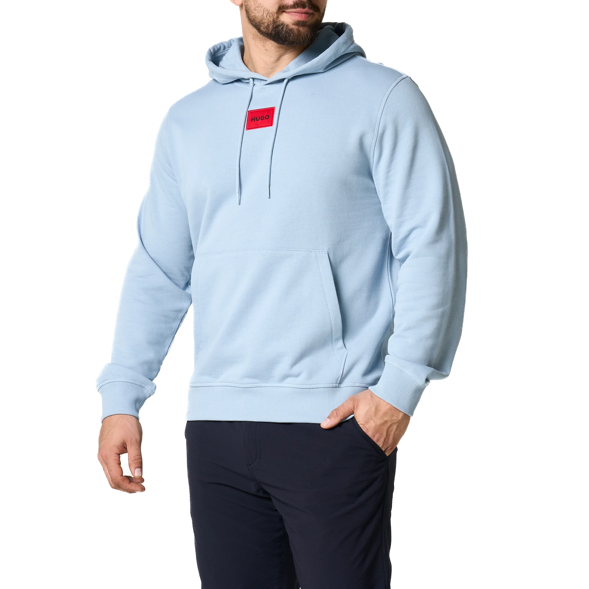 Mens HUGO Blue Daratschi214 Hoodie - Image 6
