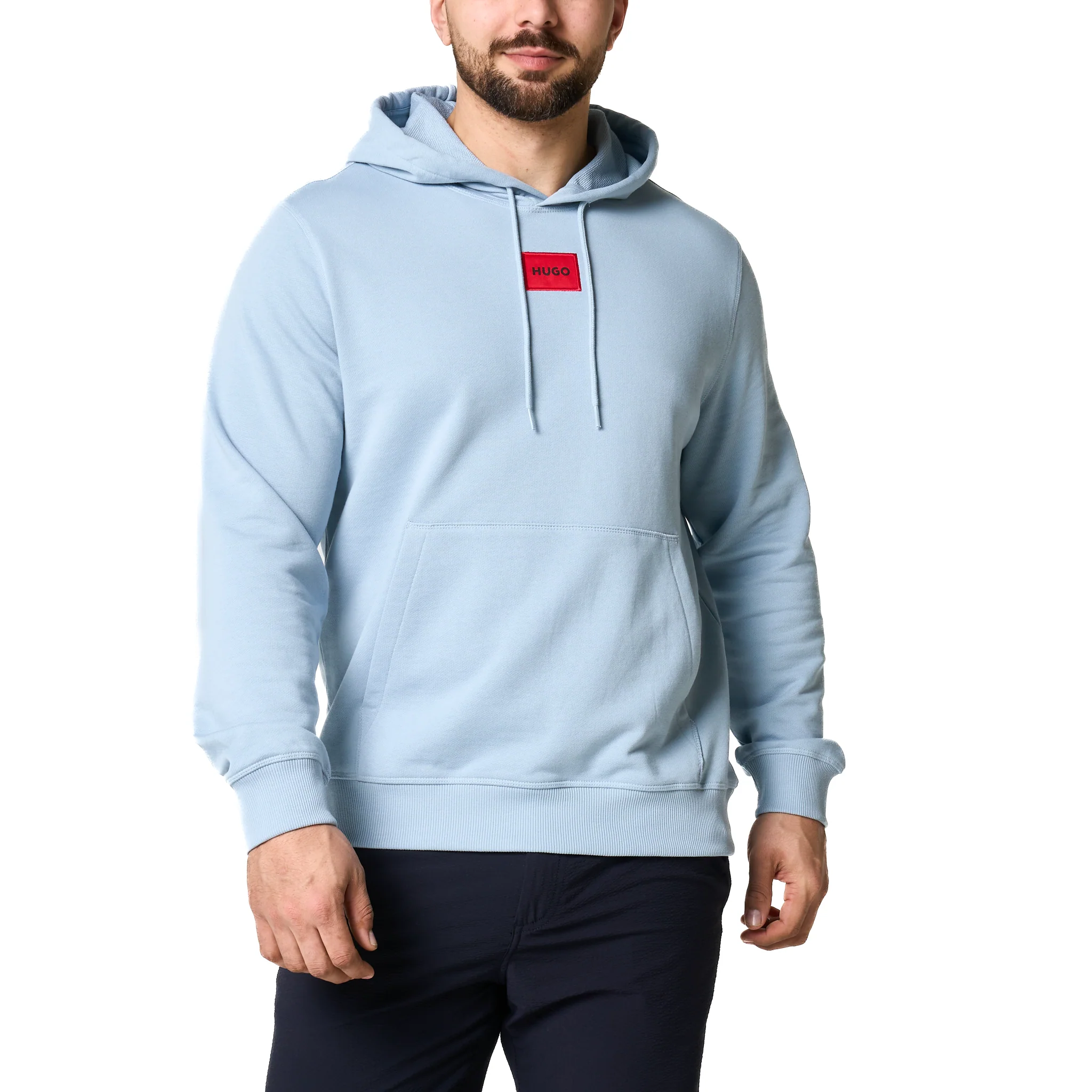 Mens HUGO Blue Daratschi214 Hoodie - Image 7