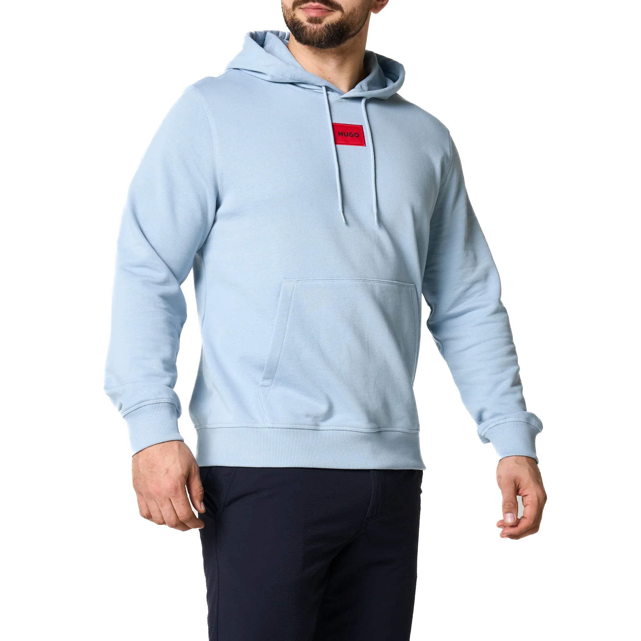 Mens HUGO Blue Daratschi214 Hoodie - Image 8