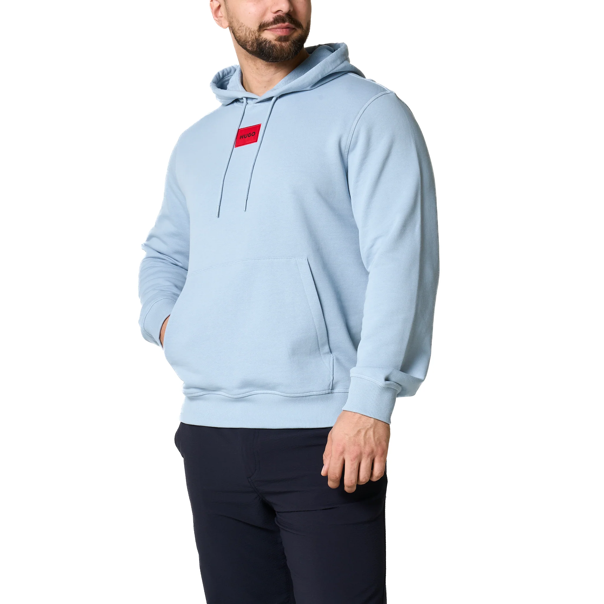 Mens HUGO Blue Daratschi214 Hoodie - Image 9