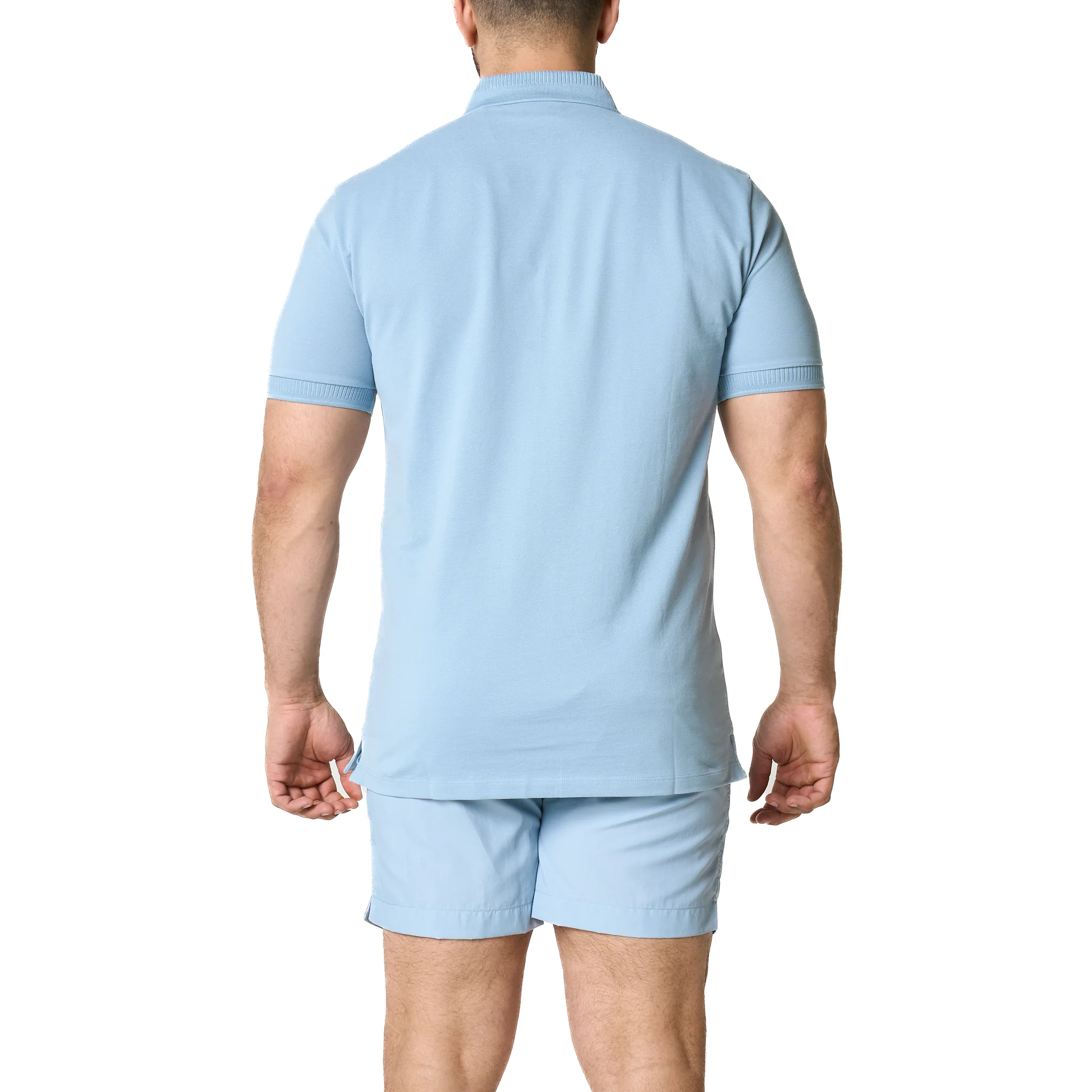Mens HUGO Blue Dereso232 S/s Polo Shirt - Image 8