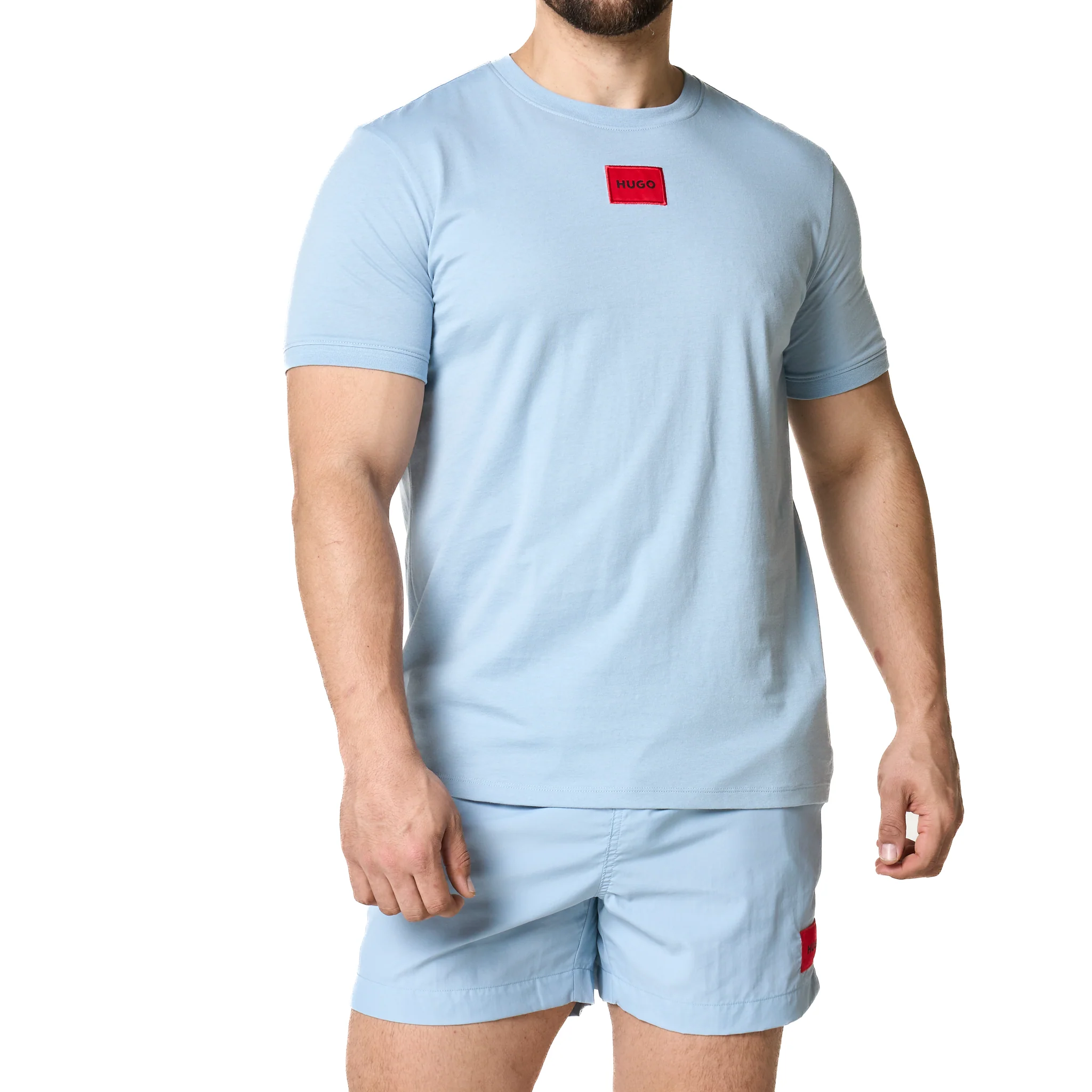 Mens HUGO Blue Diragolino212 S/s T Shirt - Image 5