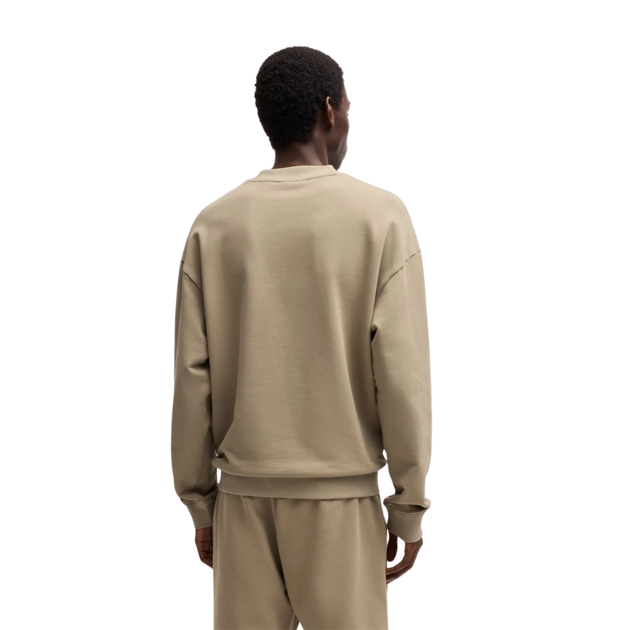 Mens HUGO Medium Brown Dapocrew Sweatshirt - Image 4