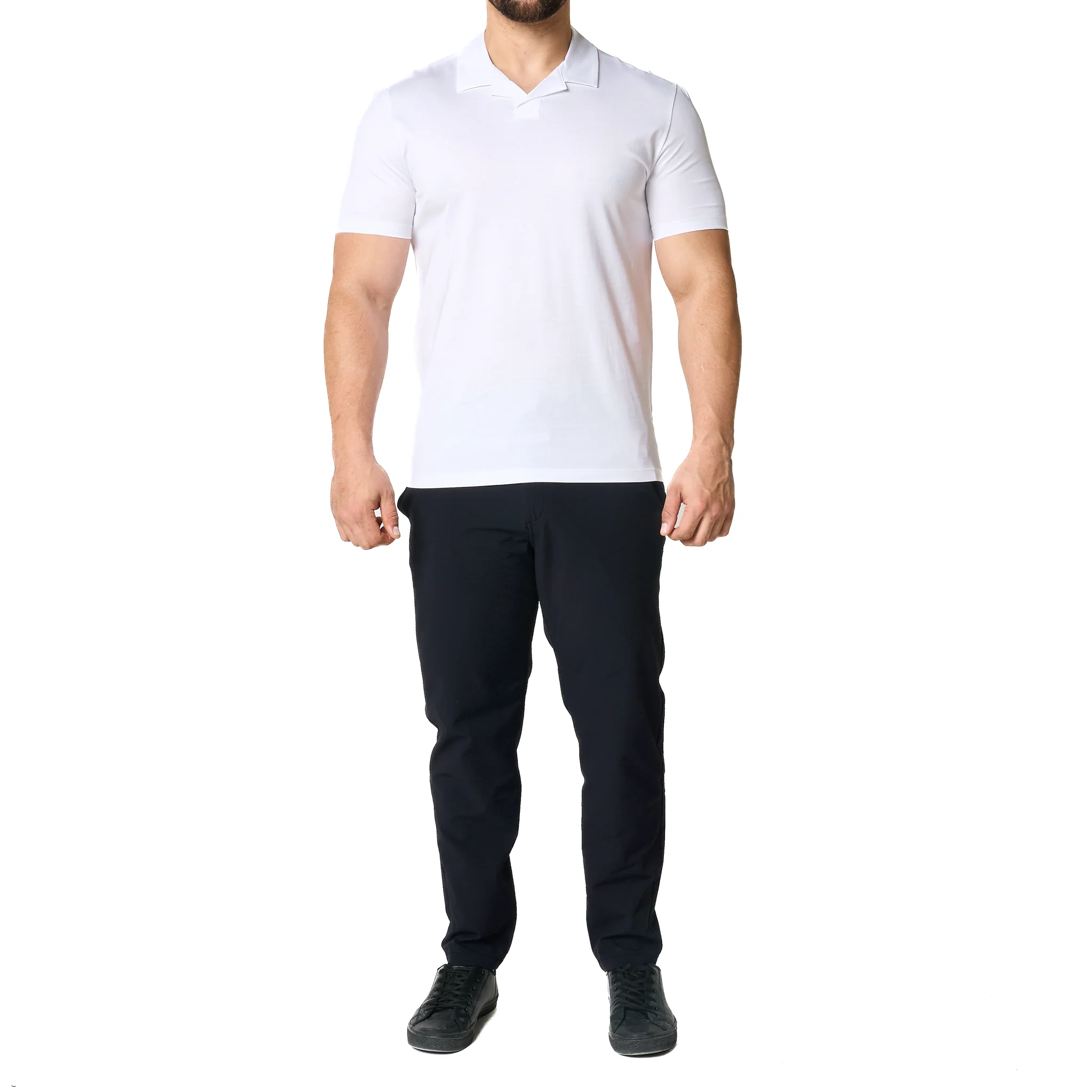 Mens HUGO White Dimerspolo S/s Polo Shirt - Image 2