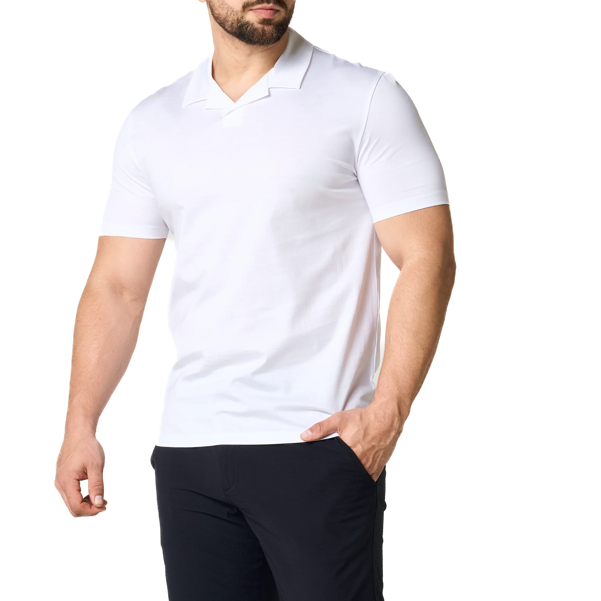 Mens HUGO White Dimerspolo S/s Polo Shirt - Image 6