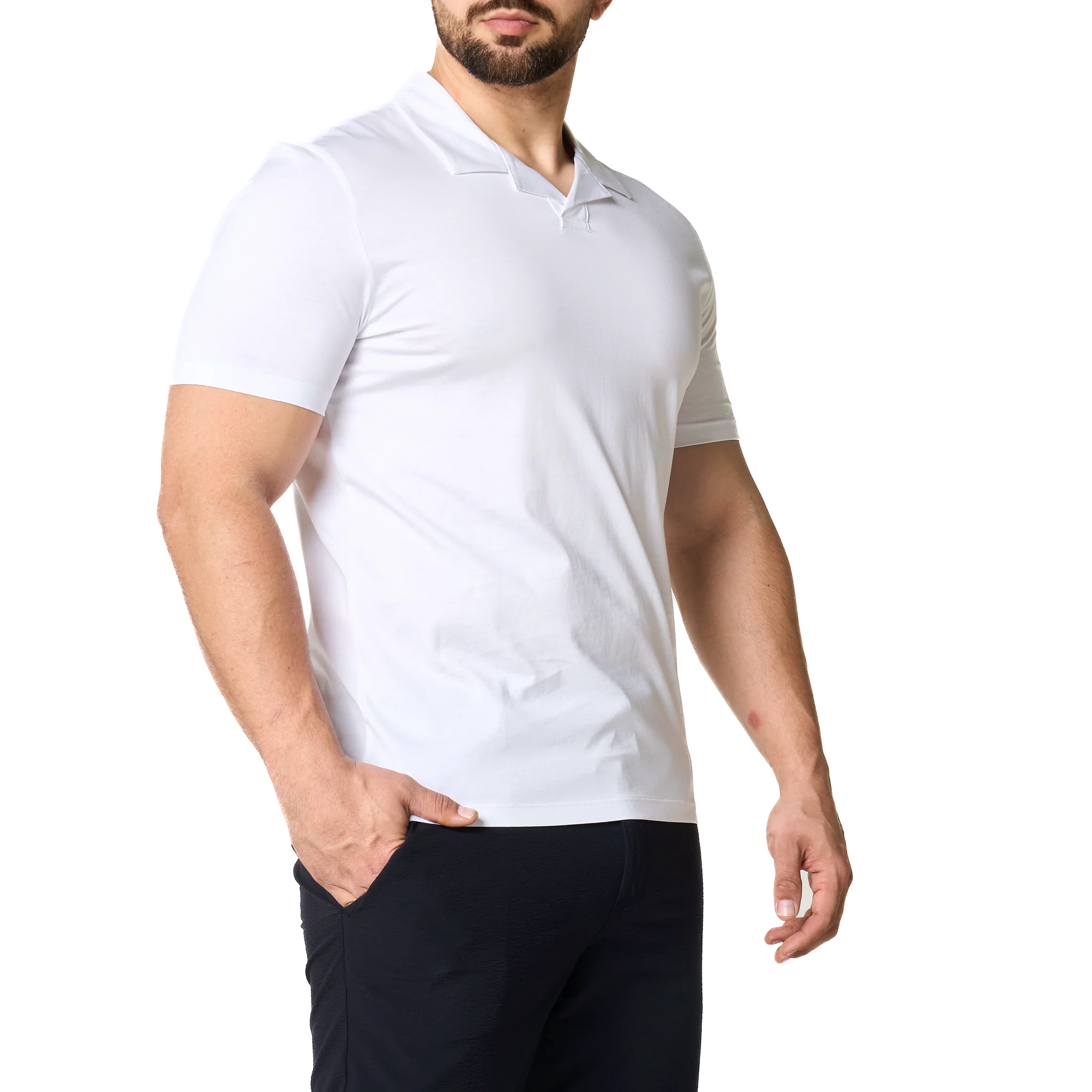 Mens HUGO White Dimerspolo S/s Polo Shirt - Image 8