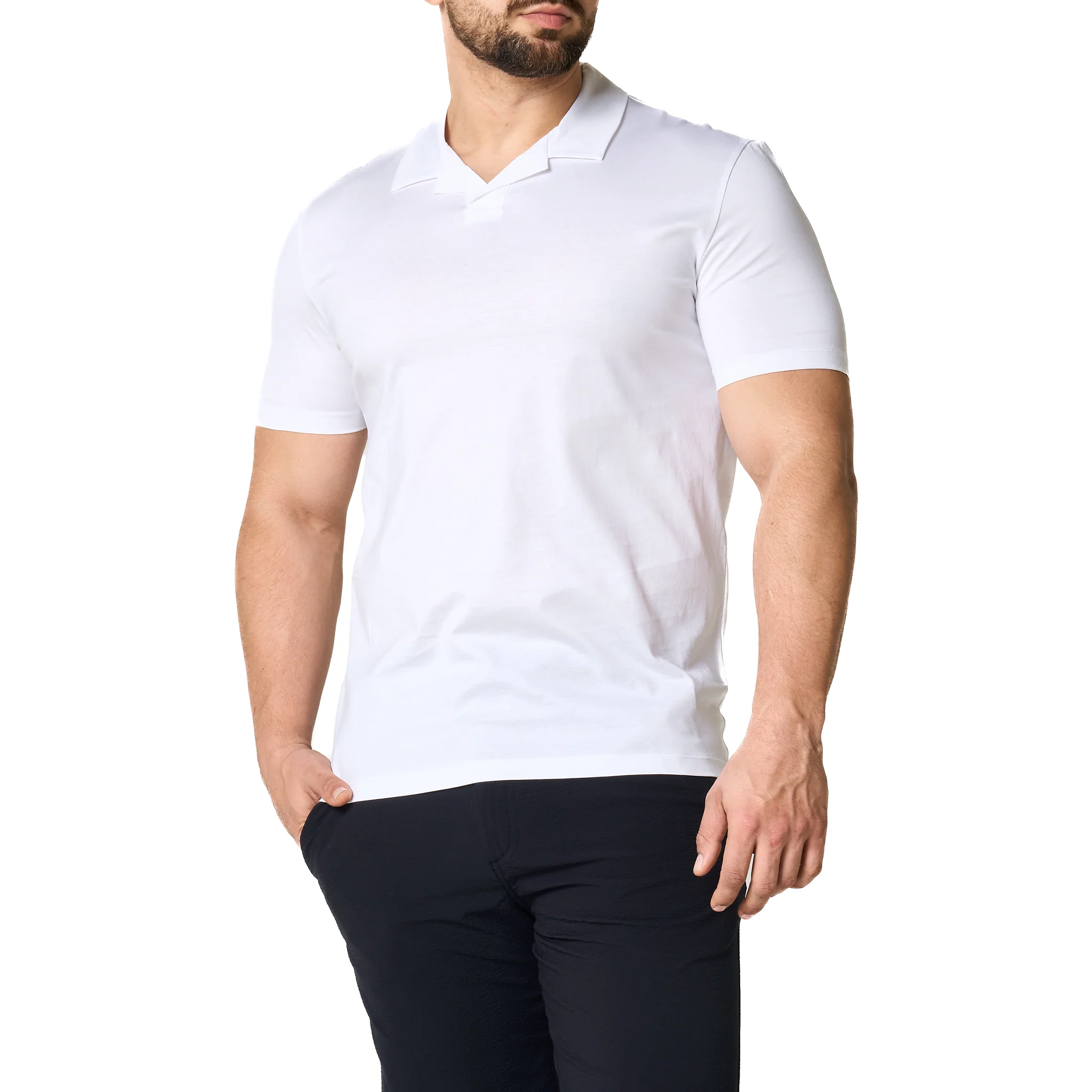Mens HUGO White Dimerspolo S/s Polo Shirt - Image 9
