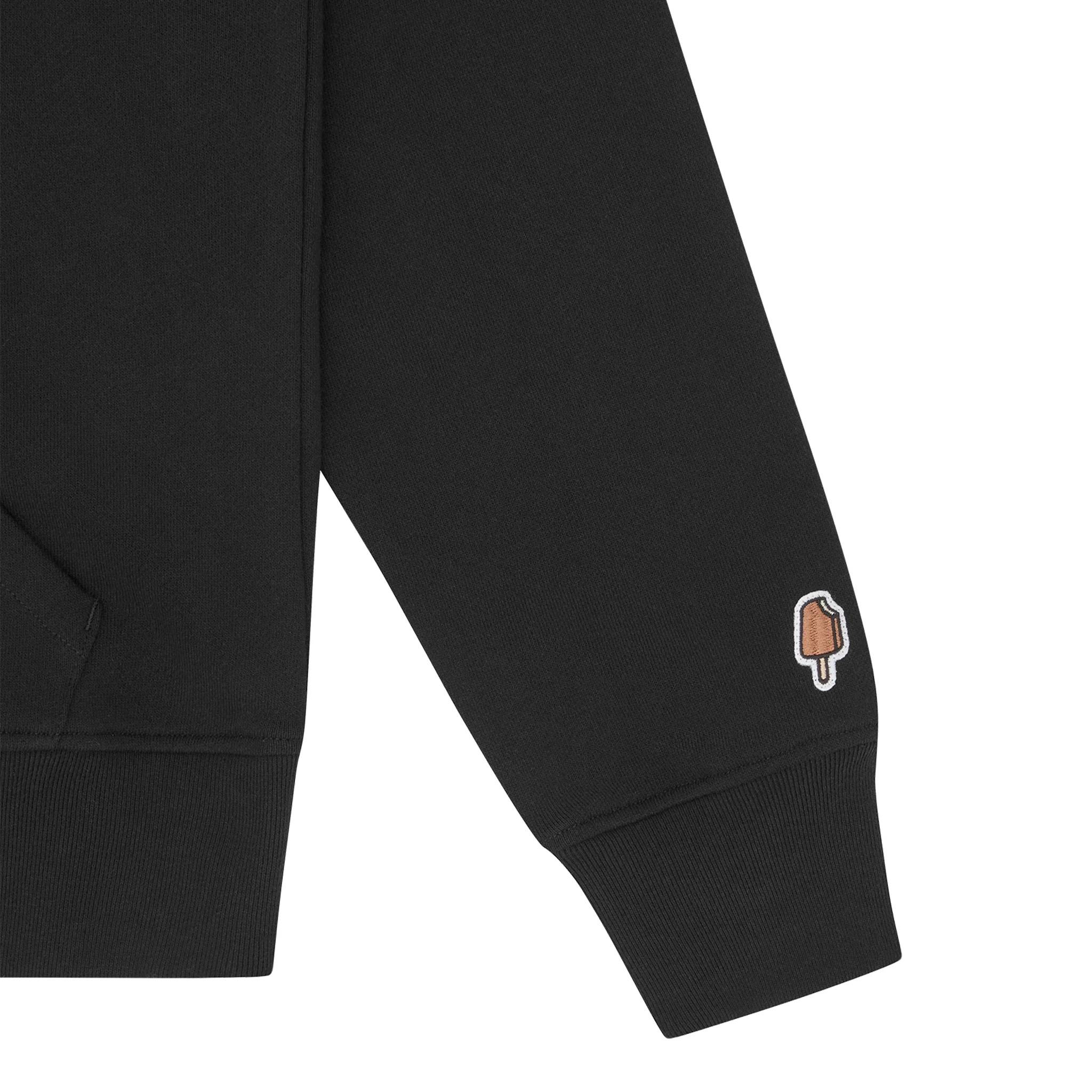 Mens ICECREAM Black Small Running Dog Hoodie - Image 3