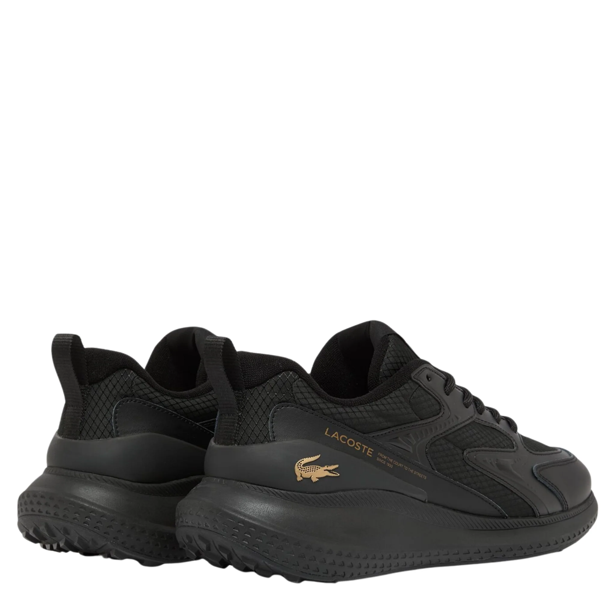 Mens Lacoste Black/Gold L003 Evo Trainers - Image 3
