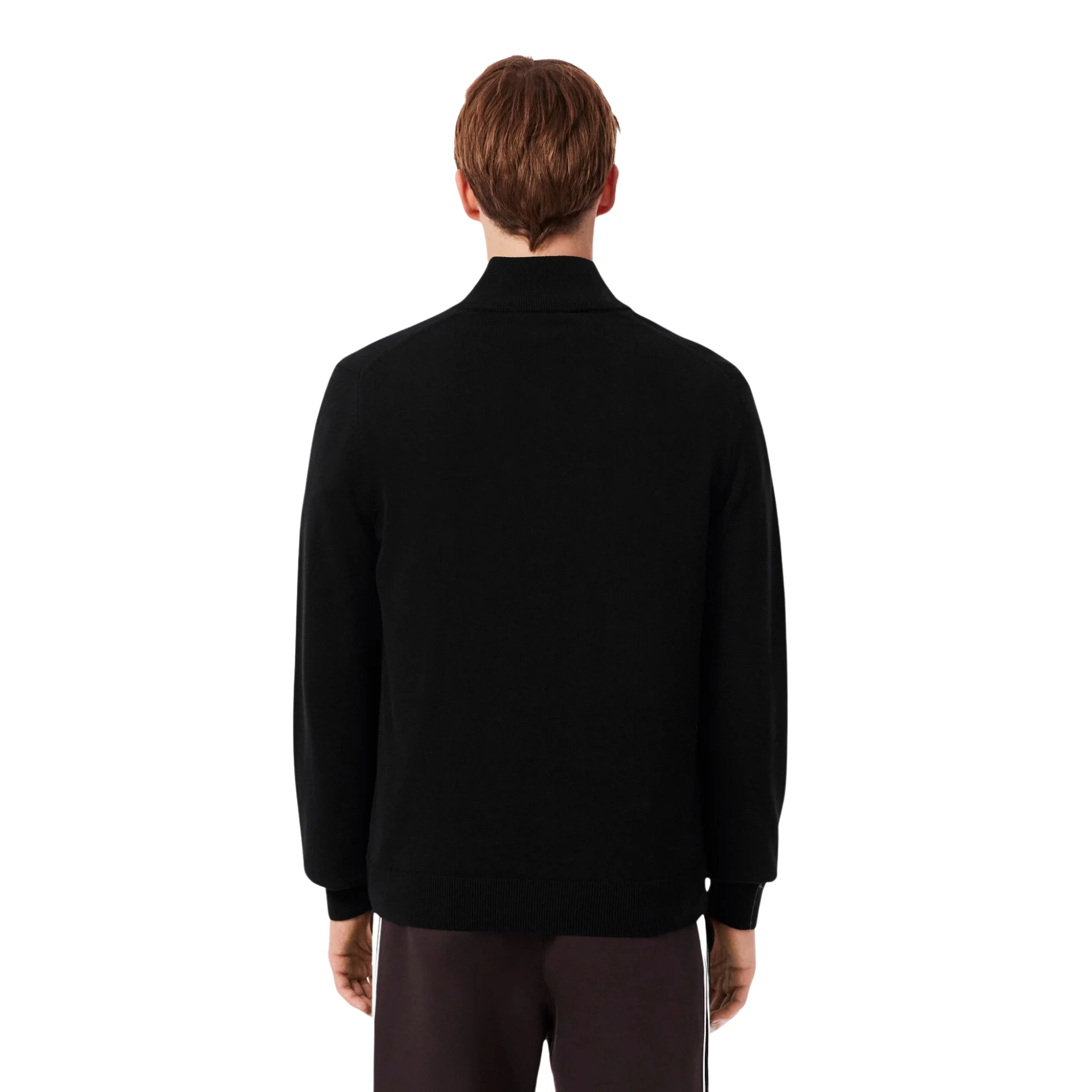 Mens Lacoste Black Half Zip Knit - Image 2